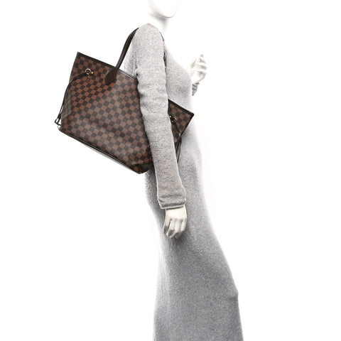 Damier Ebene Neo Neverfull MM Rose Ballerine