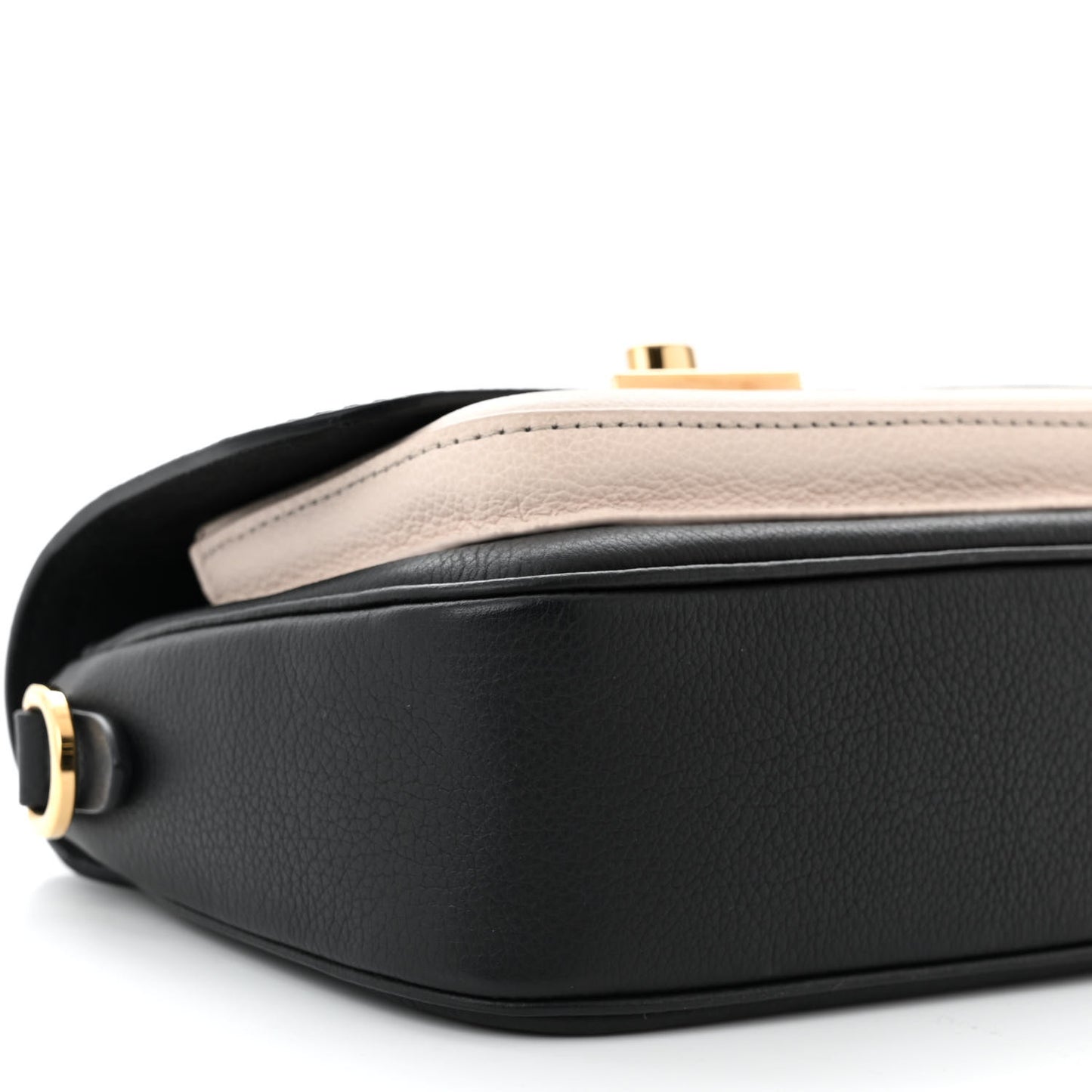 Grained Calfskin Lockme Tender Black