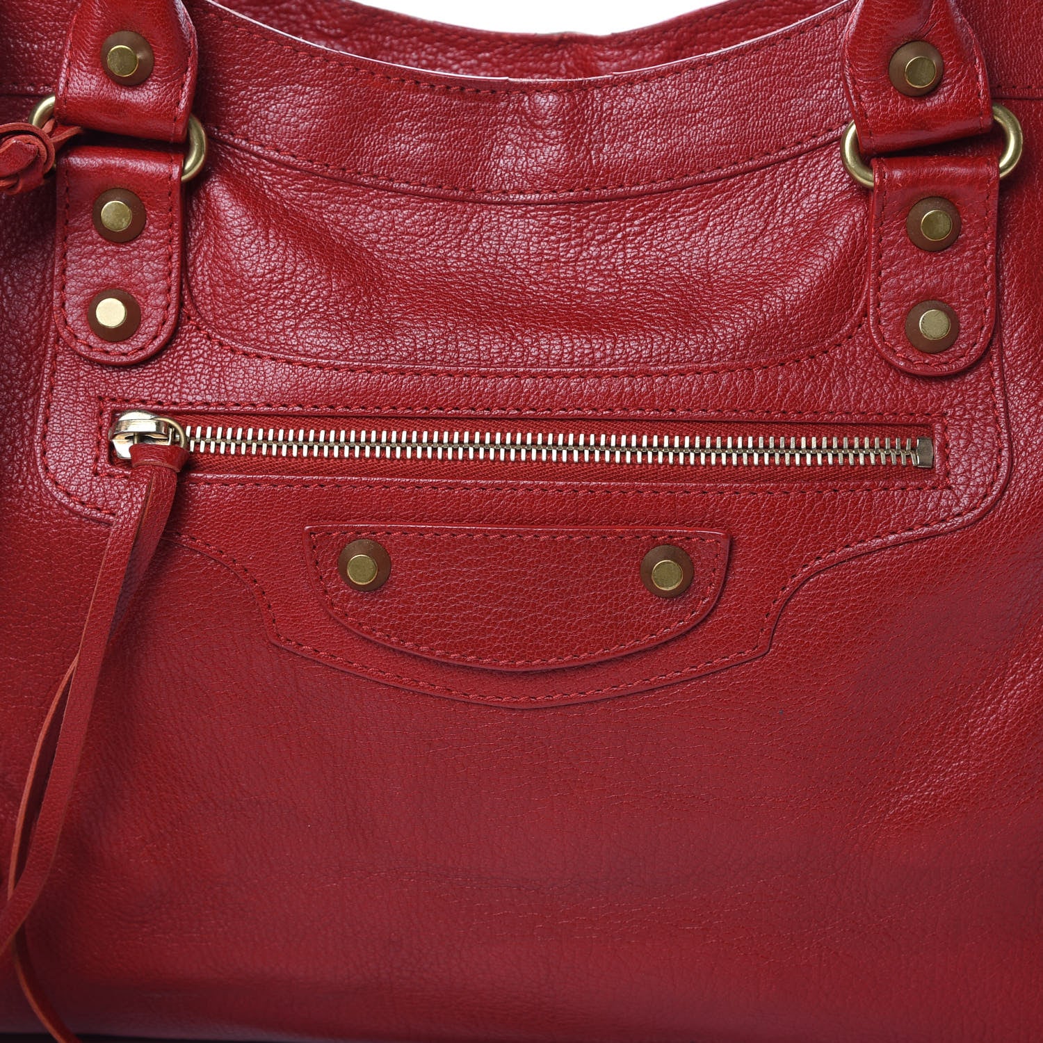 Balenciaga Sugar Goatskin Classic Gold Hardware City Rouge Rouge Coquelicot 8 of 20