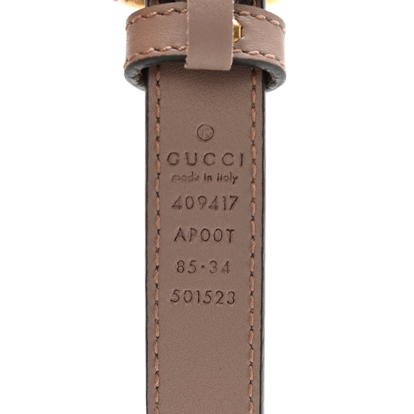 Calfskin Double G 20mm Belt 85 34 Porcelain Rose
