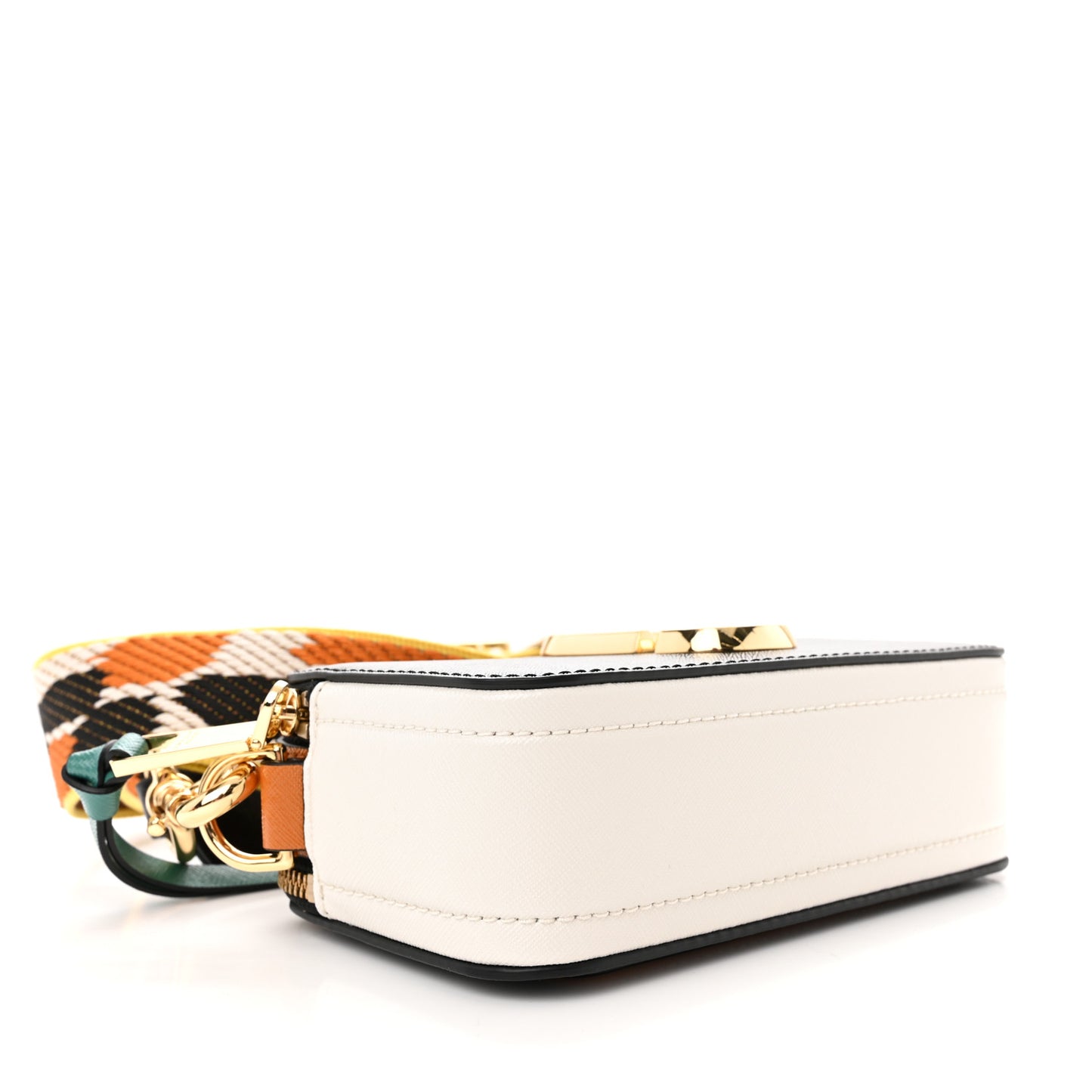 Saffiano Small Snapshot Camera Bag Black Honey Ginger