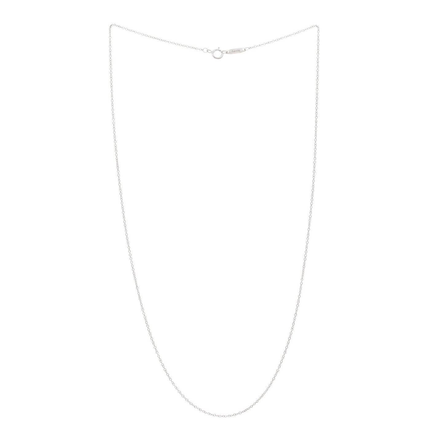 18K White Gold Chain Necklace 18"