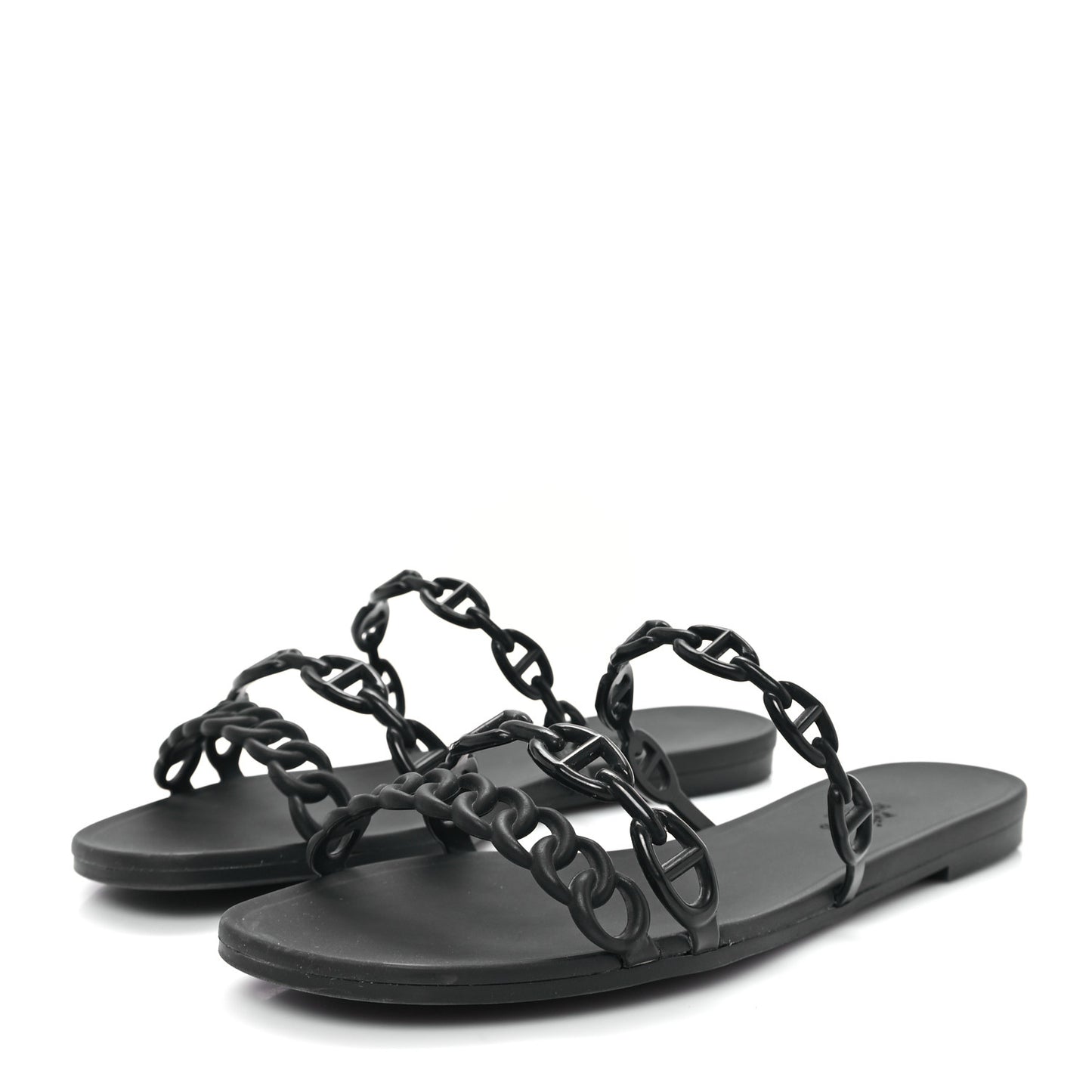 Rubber Chaine d'Ancre Rivage Sandals 38 Black