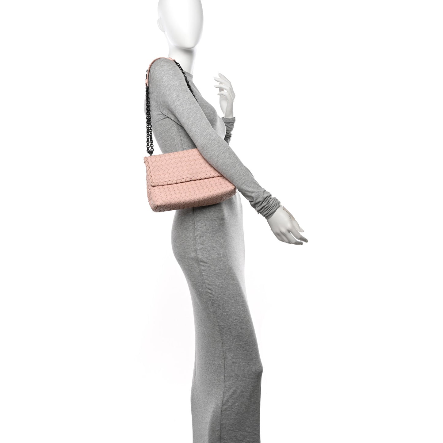 Nappa Intrecciato Small Olimpia Shoulder Bag Petale