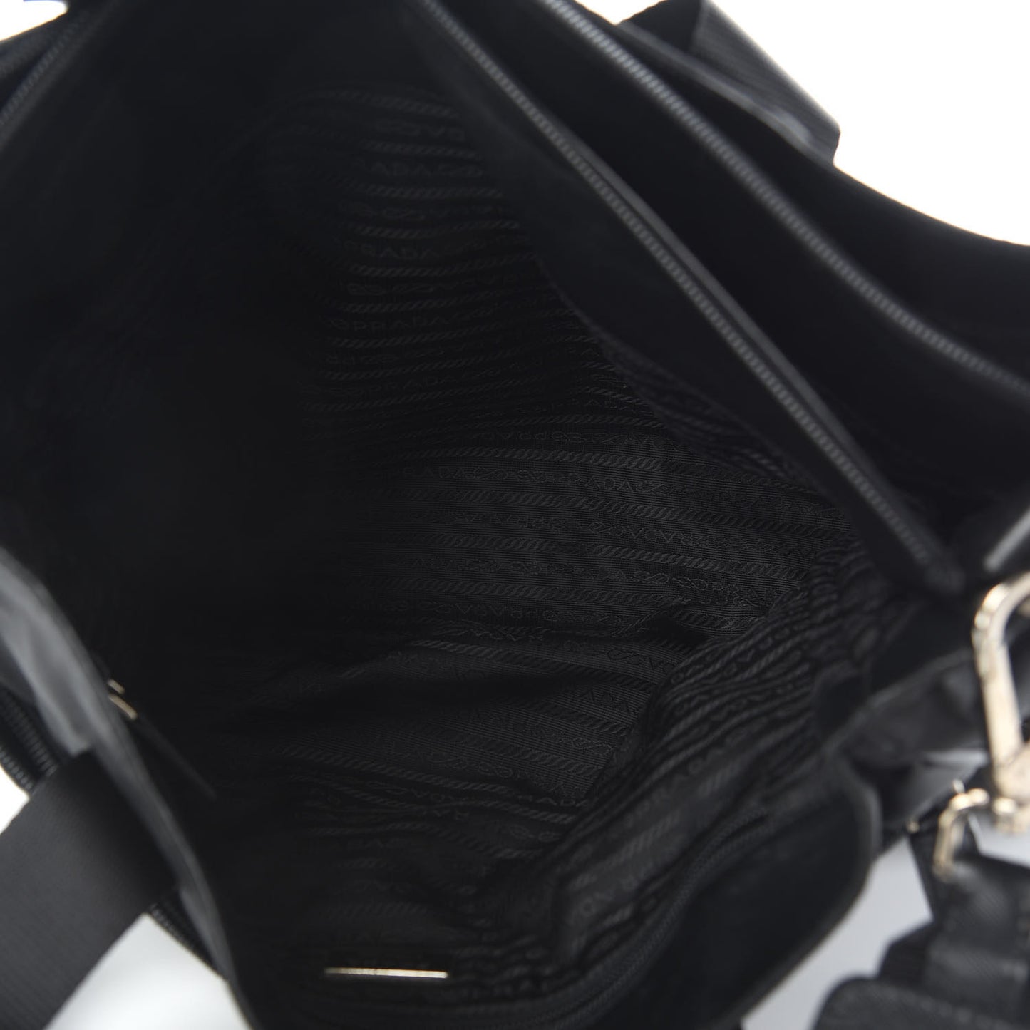 Tessuto Nylon Saffiano Briefcase Black