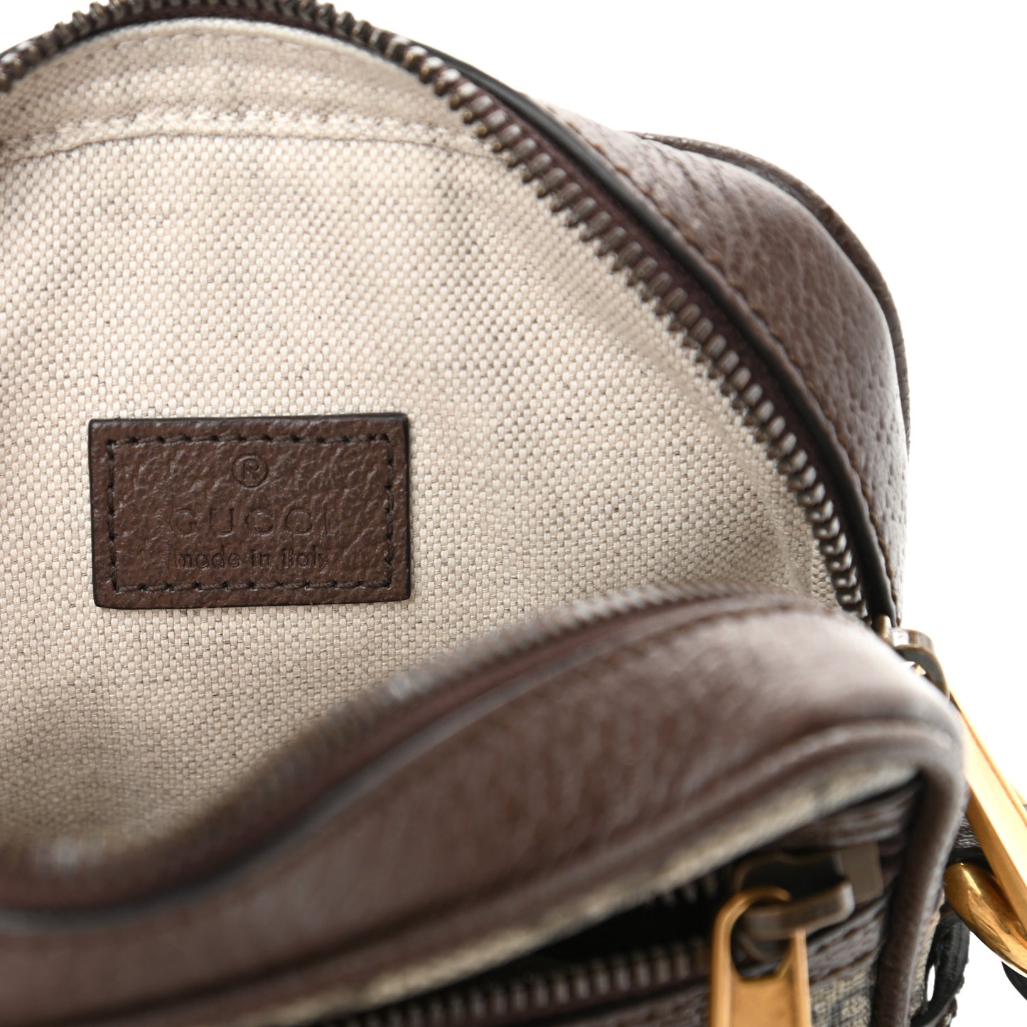 GG Supreme Monogram Web Mini Ophidia Messenger Brown