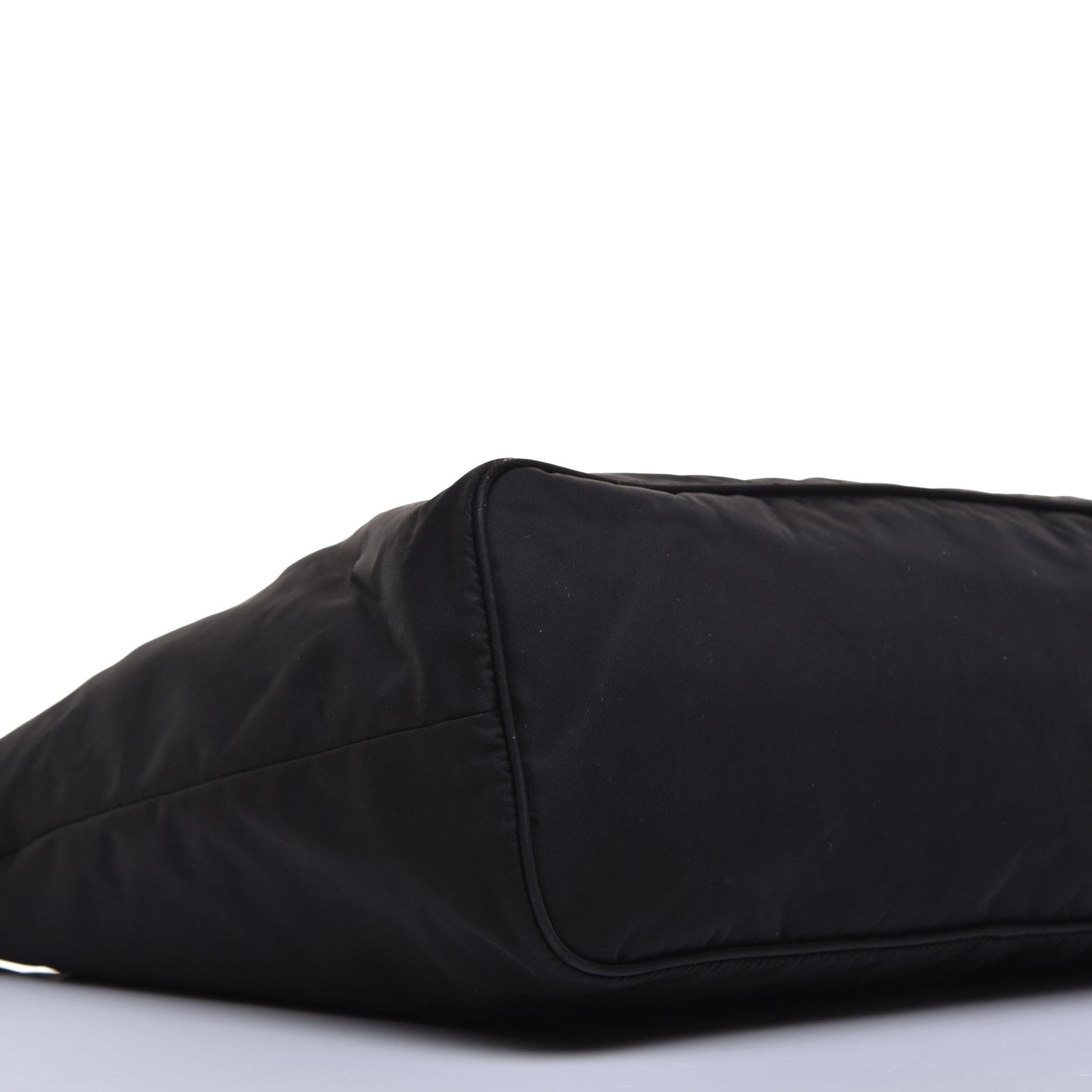 Tessuto Nylon Saffiano Shopping Tote Black