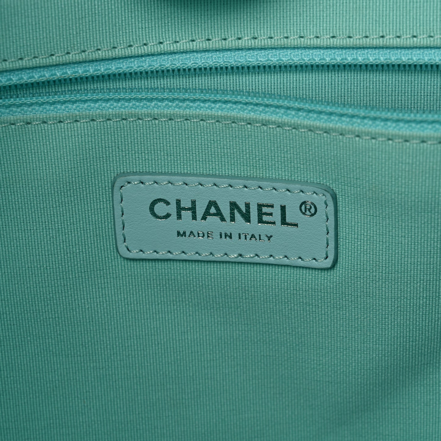Shaded Calfskin Small Deauville Tote Light Green Turquoise Purple