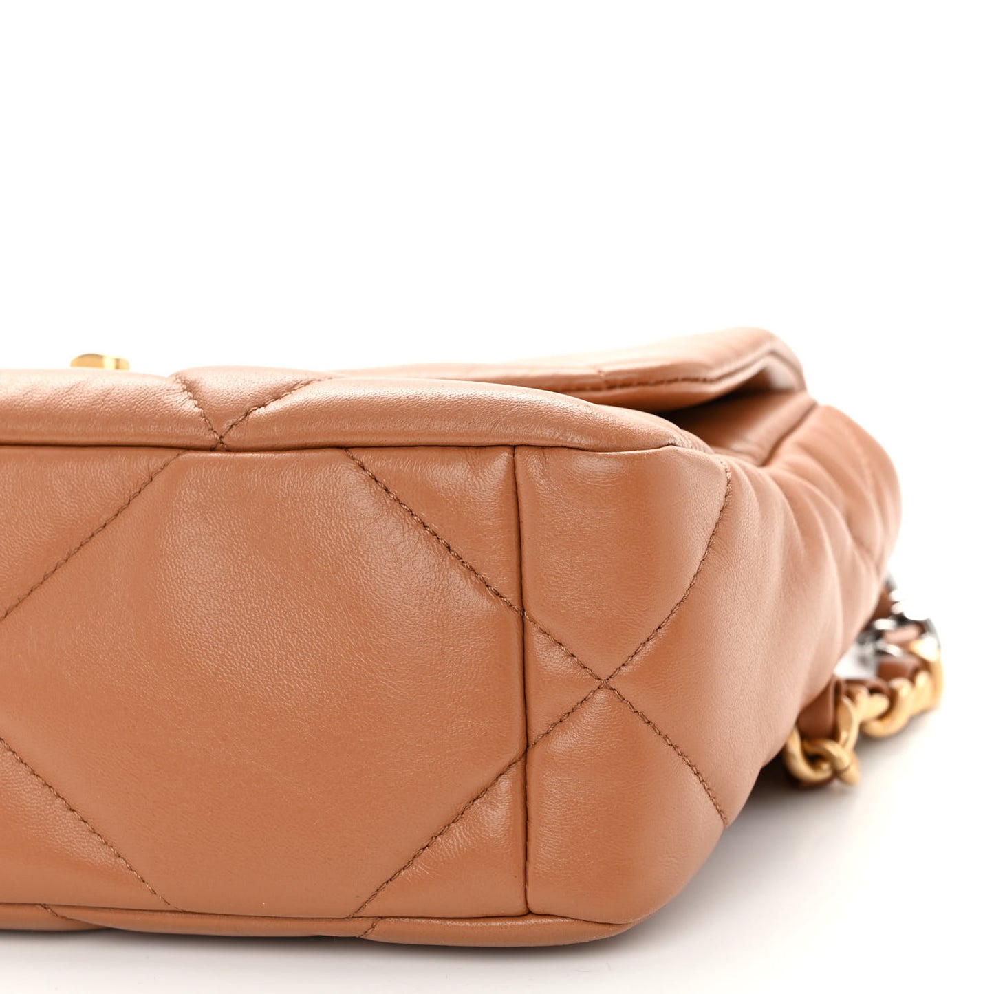 Lambskin Quilted Medium Chanel 19 Flap Brown