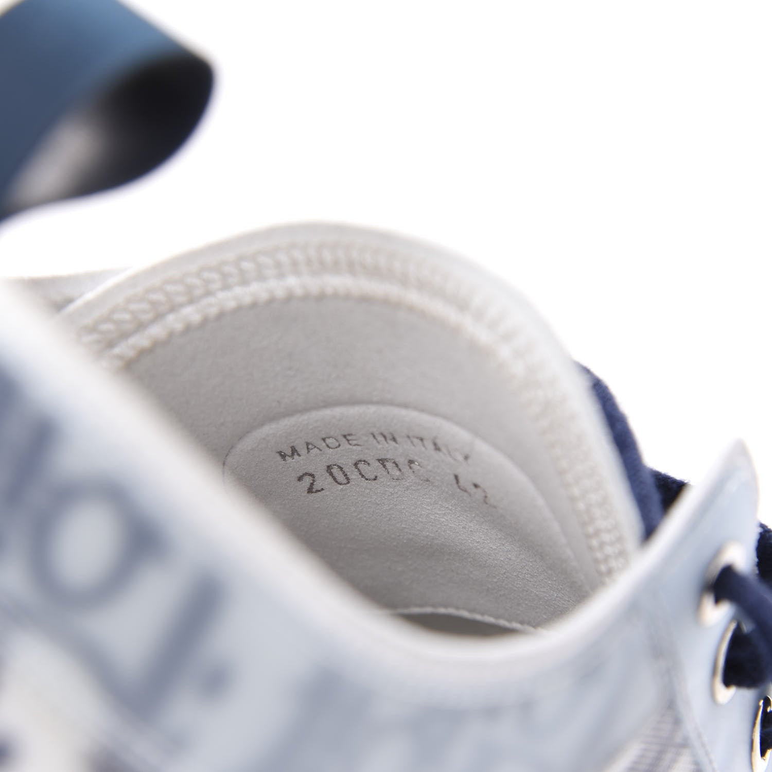 Christian Dior Technical Canvas Oblique Mens B23 Low Top Sneakers 42 White Blue 11 of 12