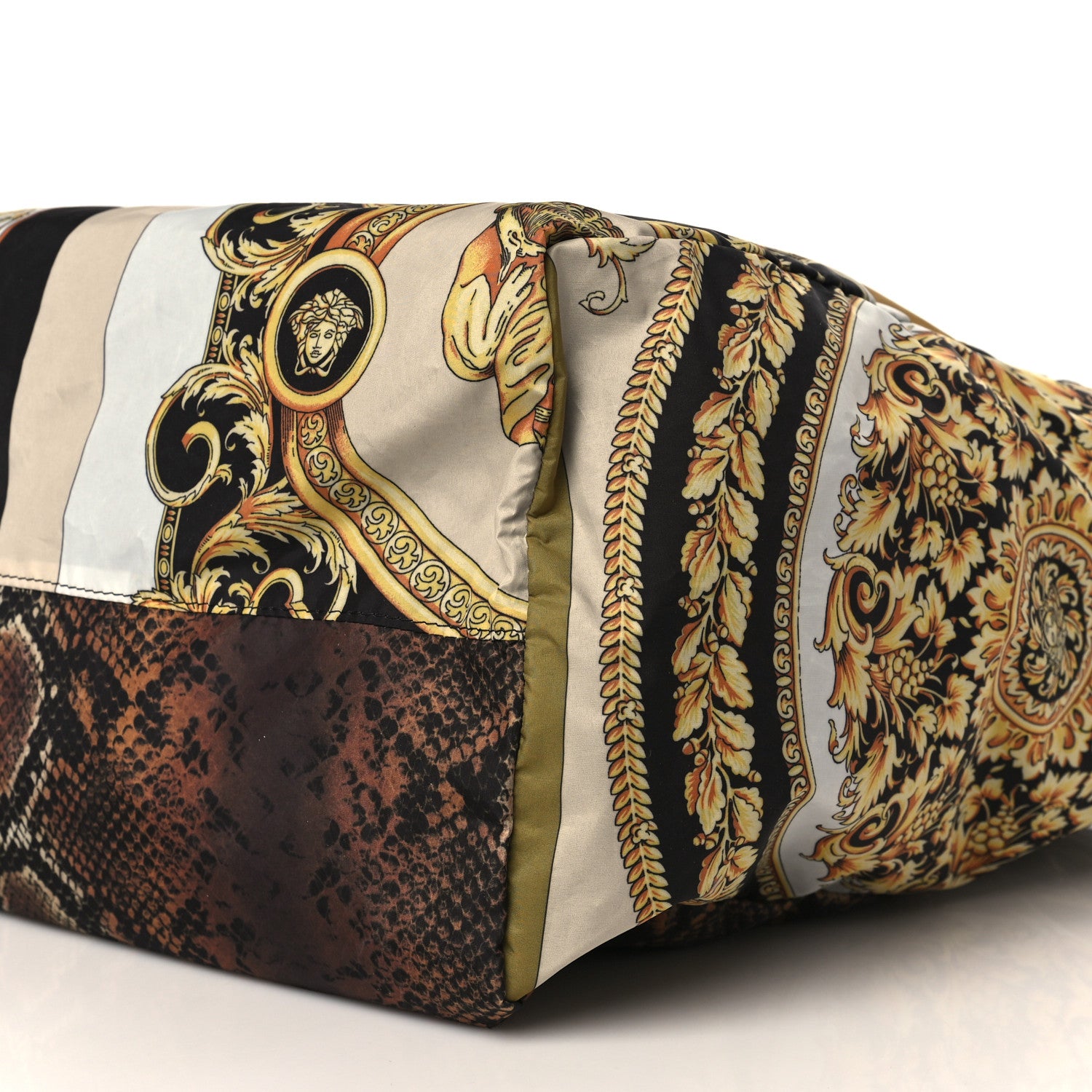 Versace Fabric Calfskin Baroque Print Tote Multicolor 8 of 9