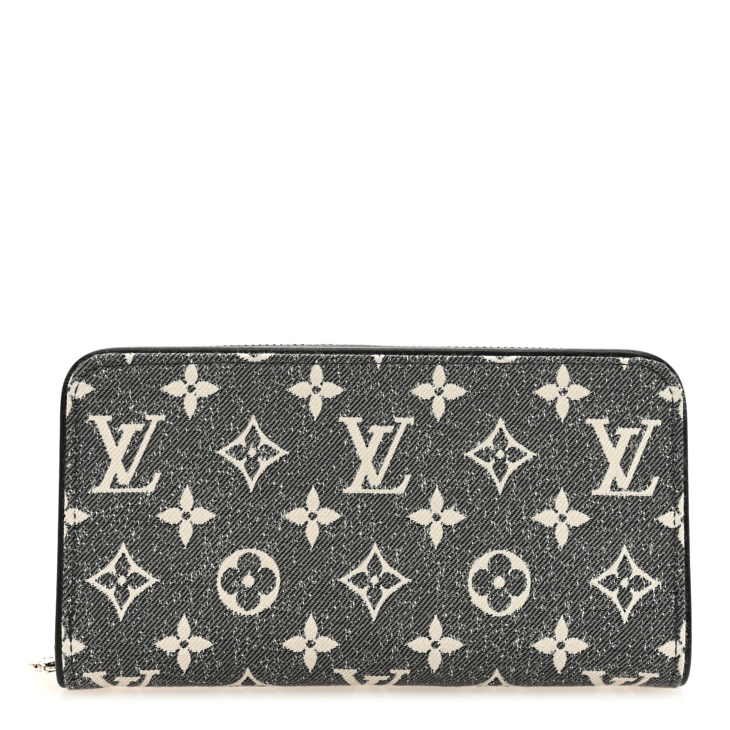 LOUIS VUITTON Denim Monogram Jacquard Zippy Wallet Grey