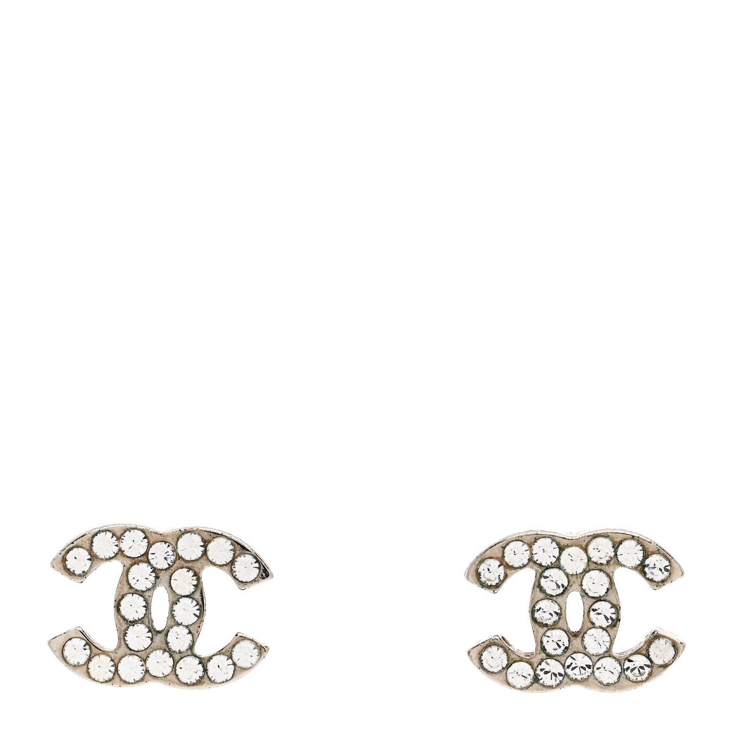 Crystal Mini Timeless CC Earrings Silver