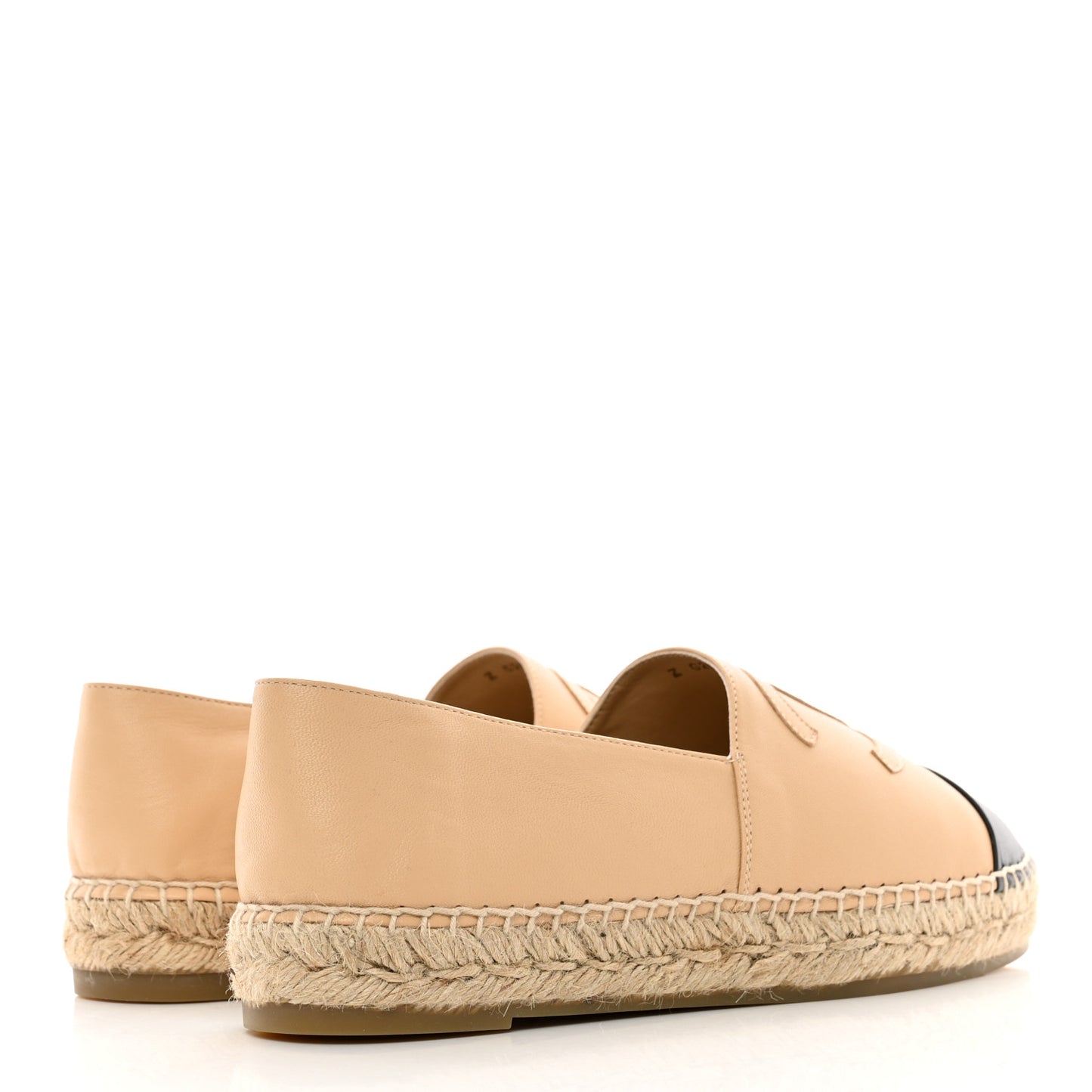 Lambskin CC Espadrilles 41 Beige Black