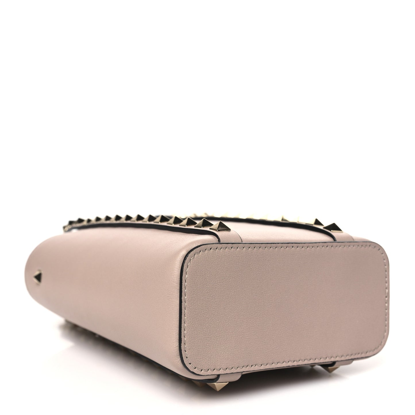 Calfskin Rockstud North-South Crossbody Bag Poudre