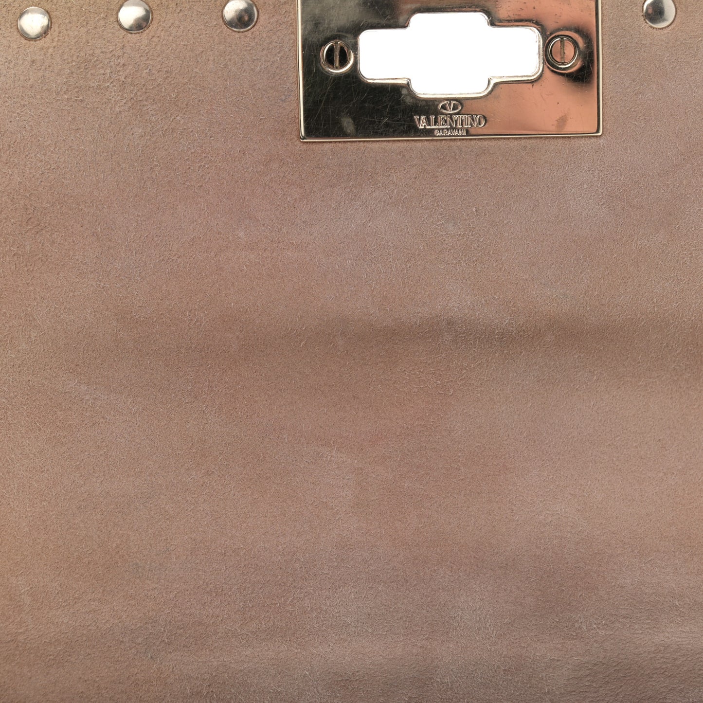 Craquele Nappa Small Rockstud Spike Shoulder Bag Water Rose
