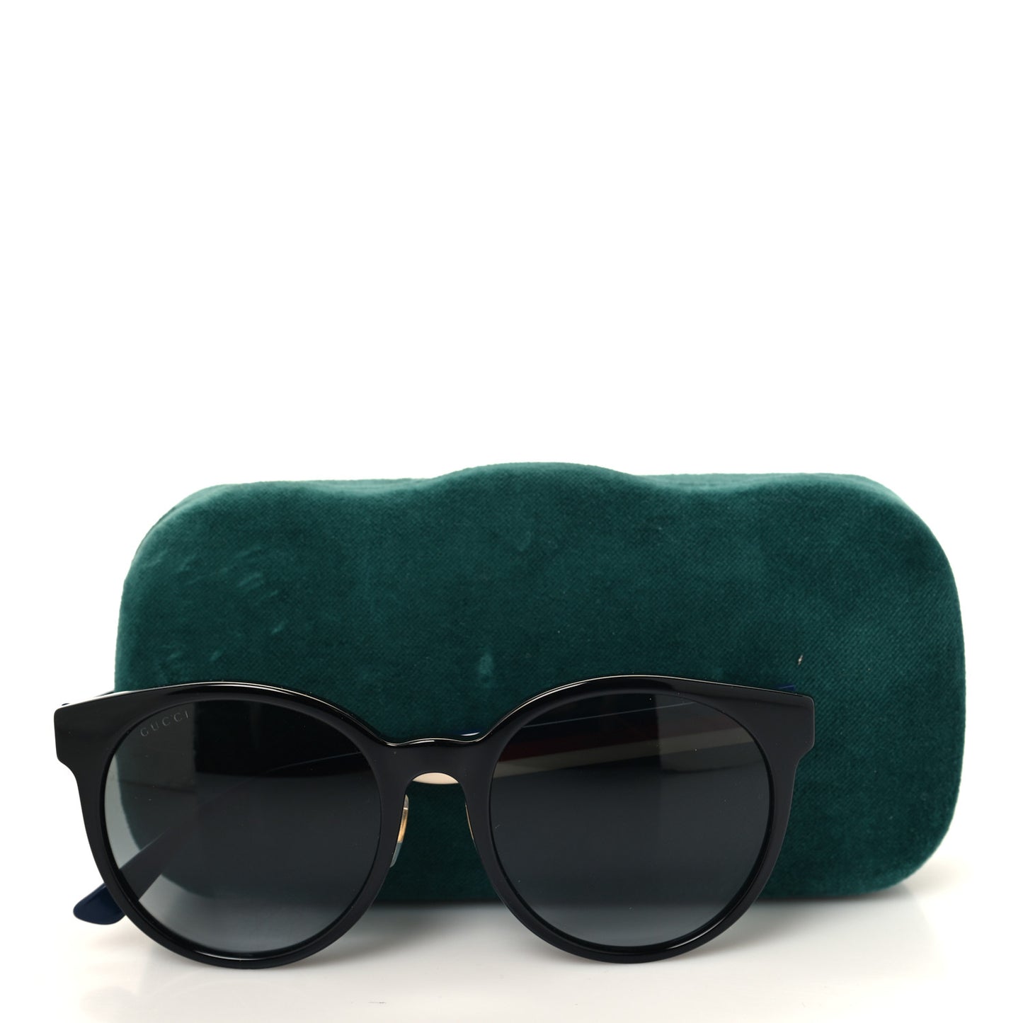Acetate GG Web Round Eye Sunglasses GG0416SK Black