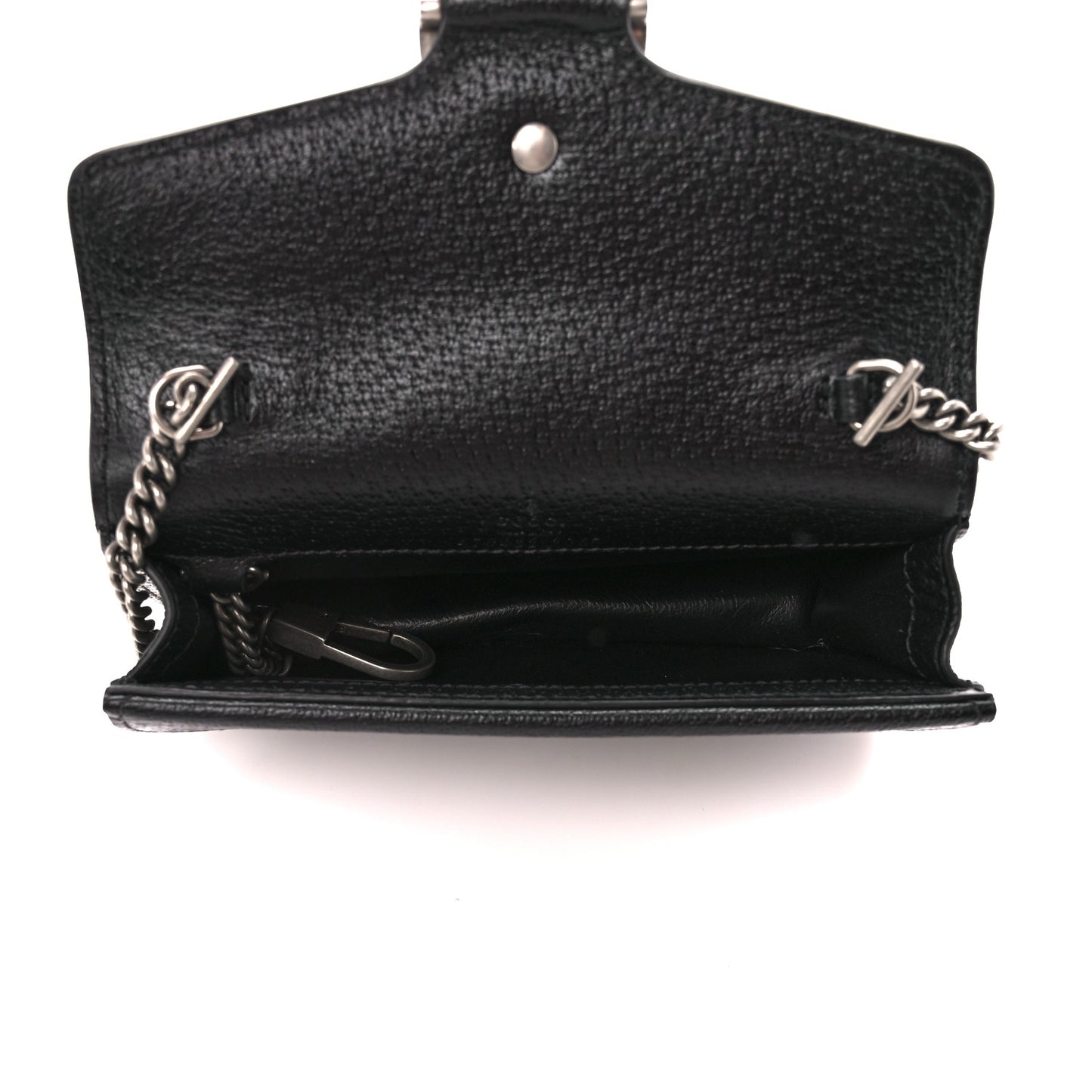 Jacquard Black Denim GG Monogram Super Mini Dionysus Shoulder Bag Black Ivory
