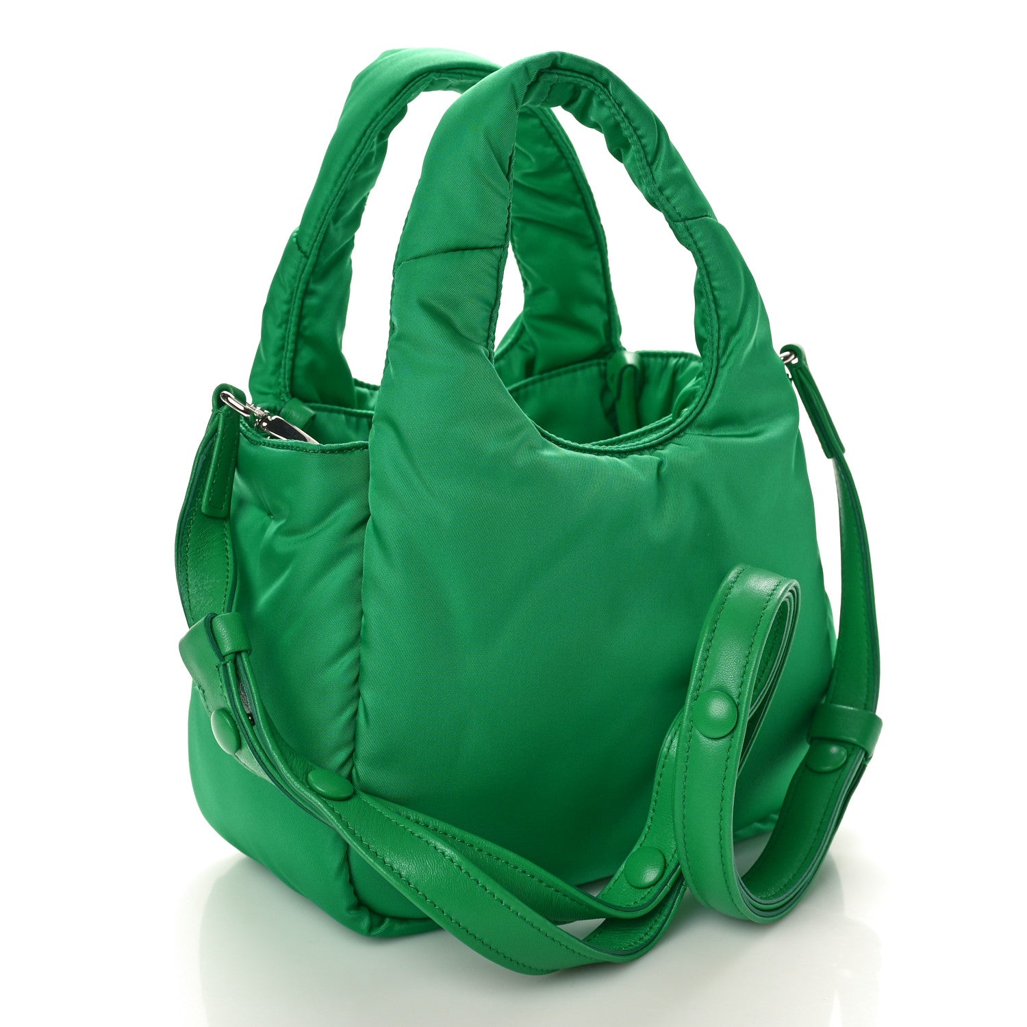 Prada Re-Nylon Soft Padded Small Double Handled Shoulder Bag Mango 3 of 9