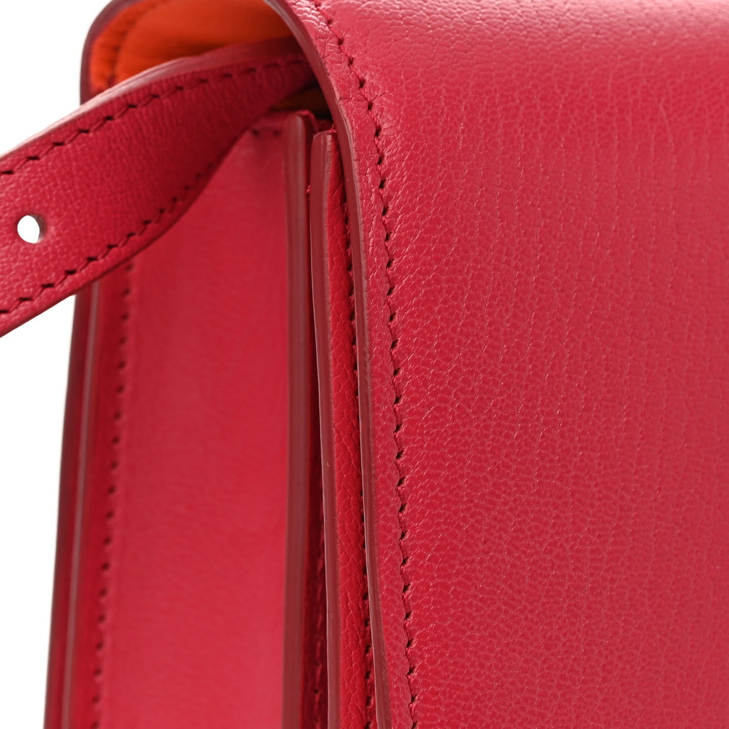Goatskin Medium Classic Box Flap Bag Dark Pink