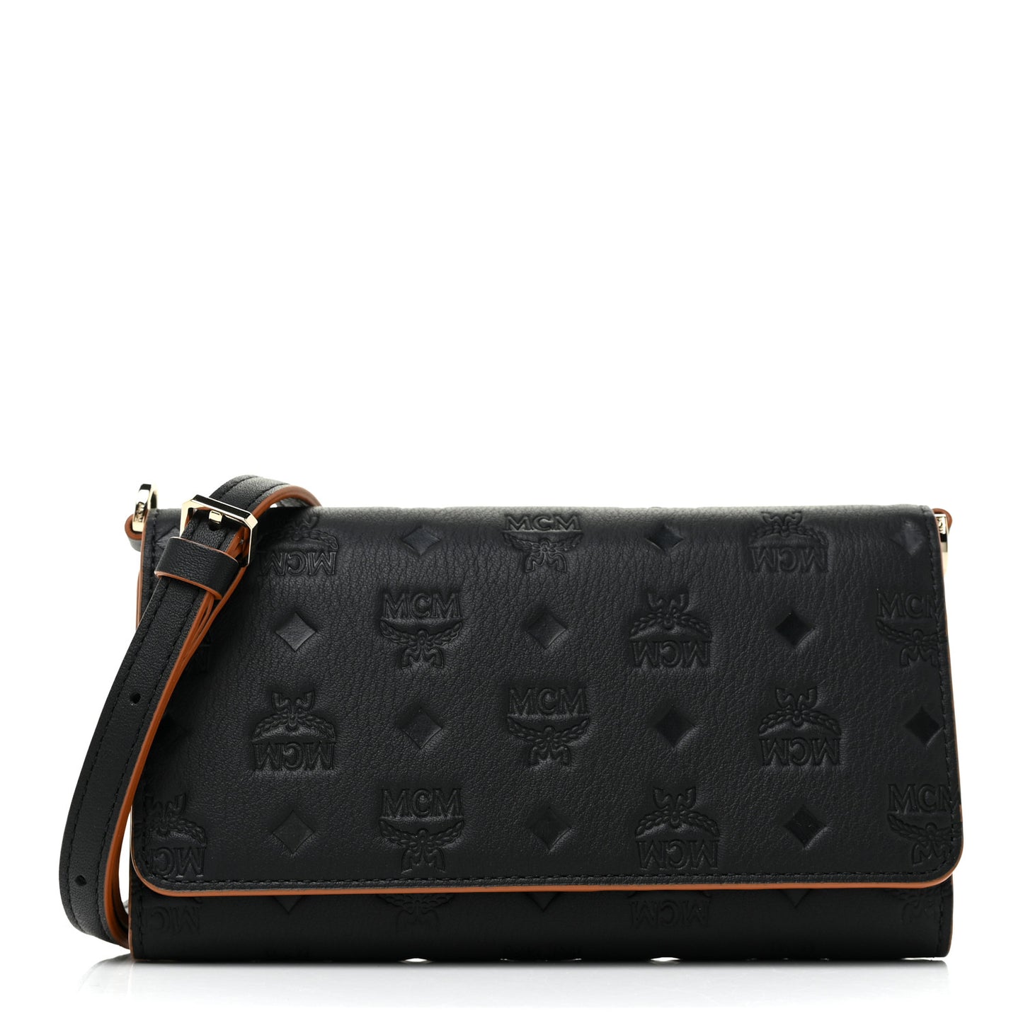 Calfskin Ottomar Wallet On Chain Black