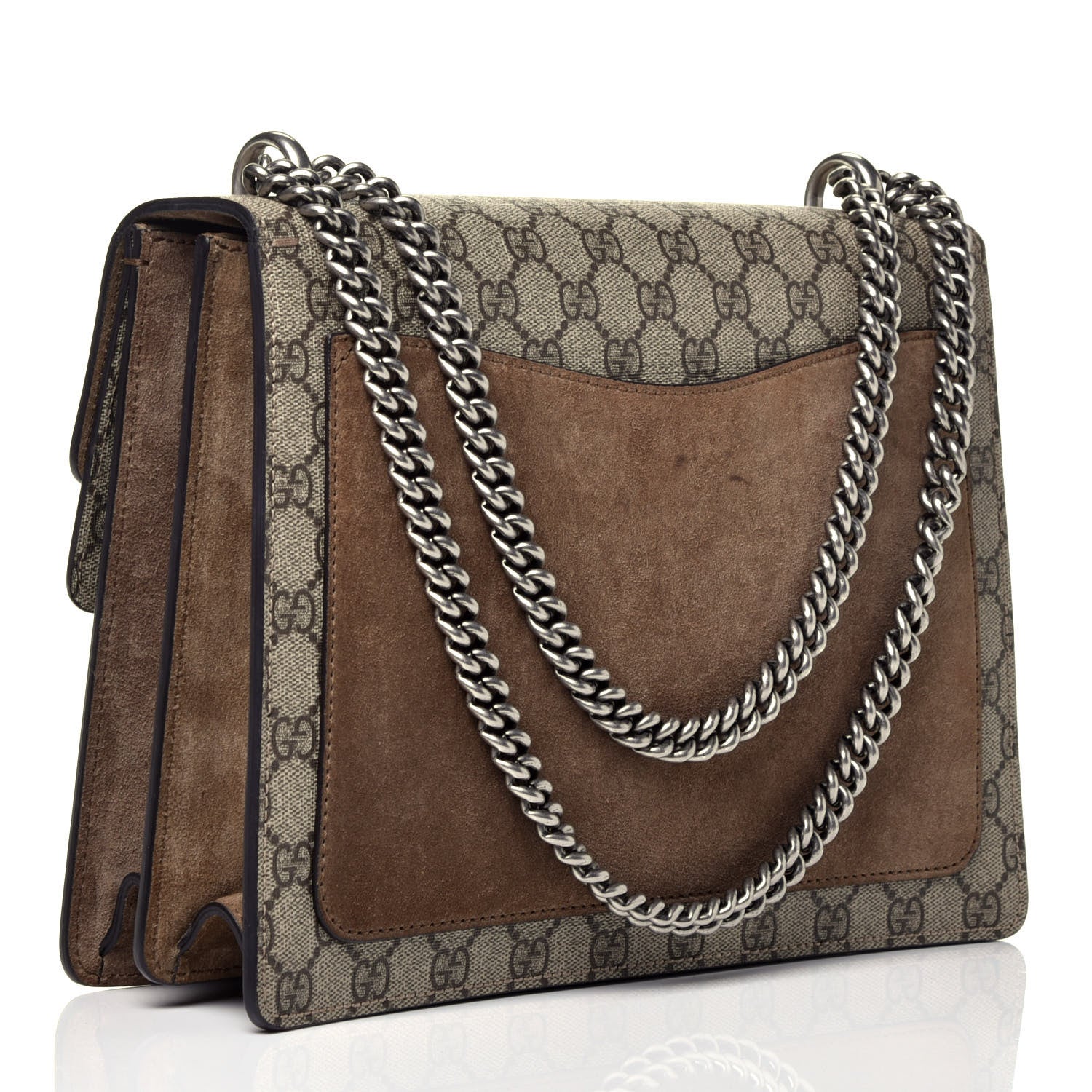 Gucci GG Supreme Monogram Medium Dionysus Shoulder Bag Taupe 3 of 9