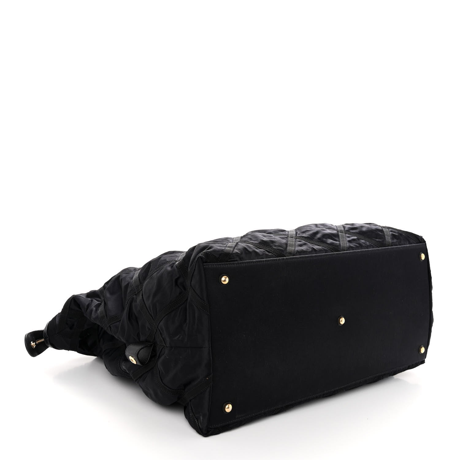 Chanel Nylon Grosgrain Quilted Maxi Lifestyle Bowling Black 4 of 11