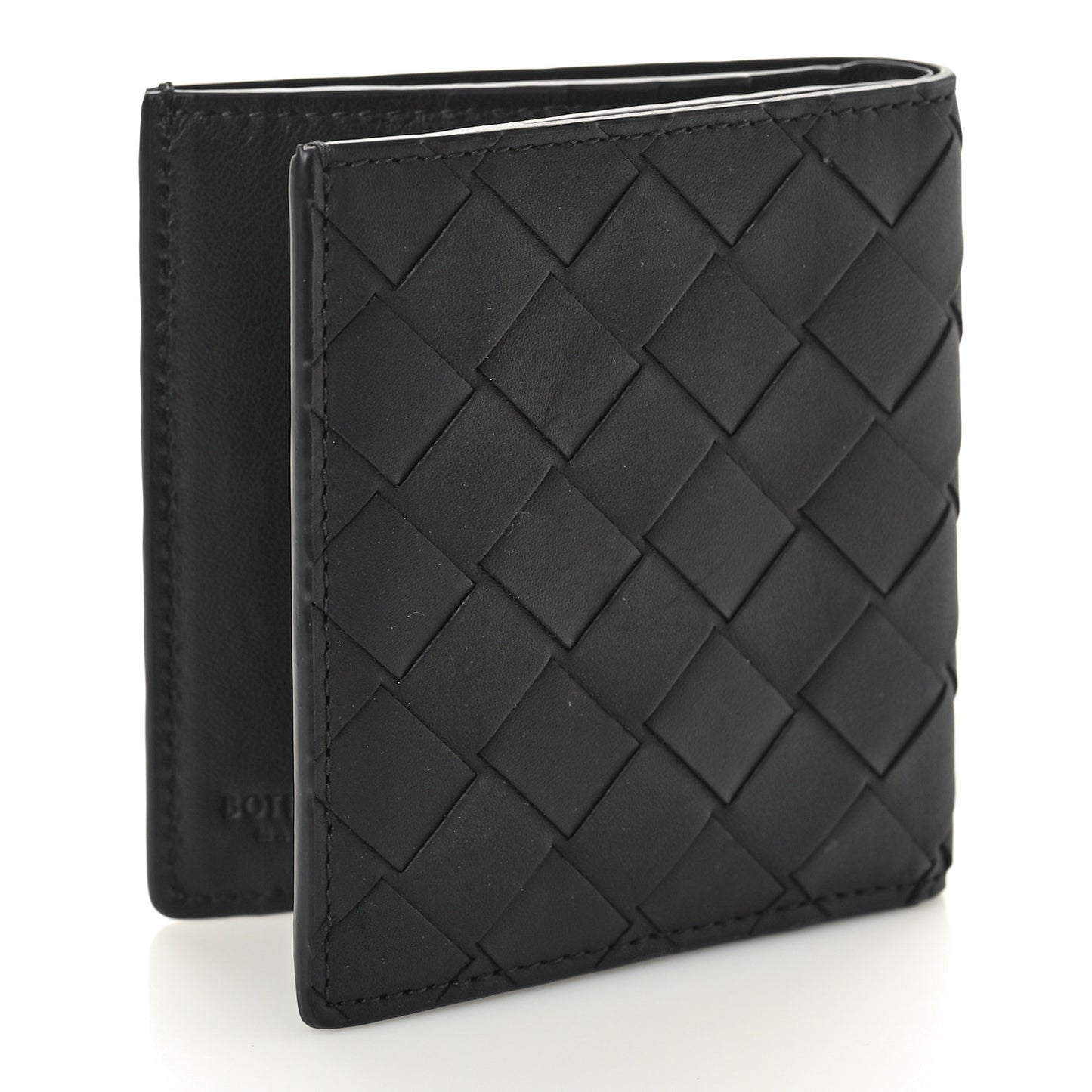 Nappa Intrecciato Medium Bi-Fold Wallet Black