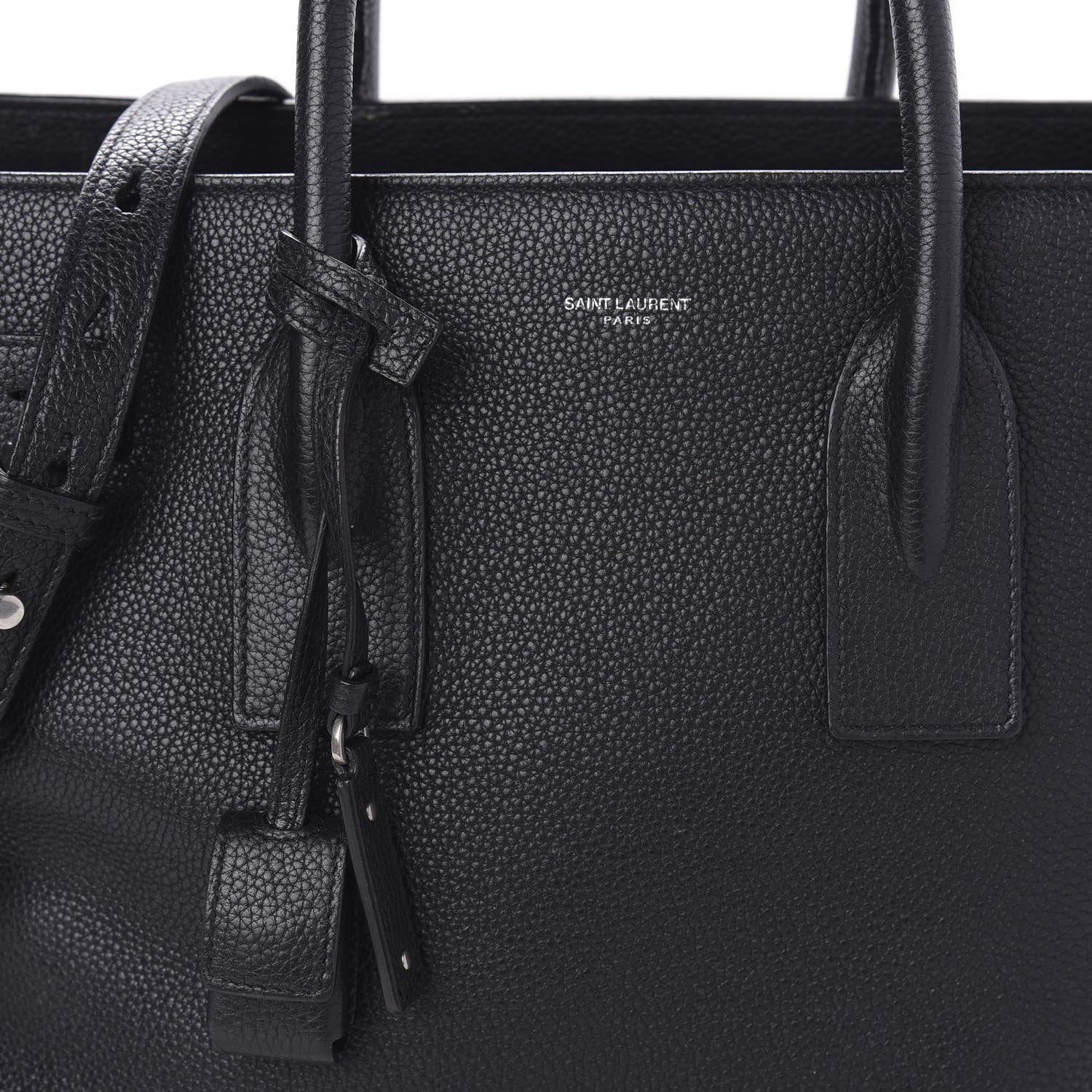 Saint Laurent Grained Calfskin Medium Souple Sac De Jour Black 10 of 13