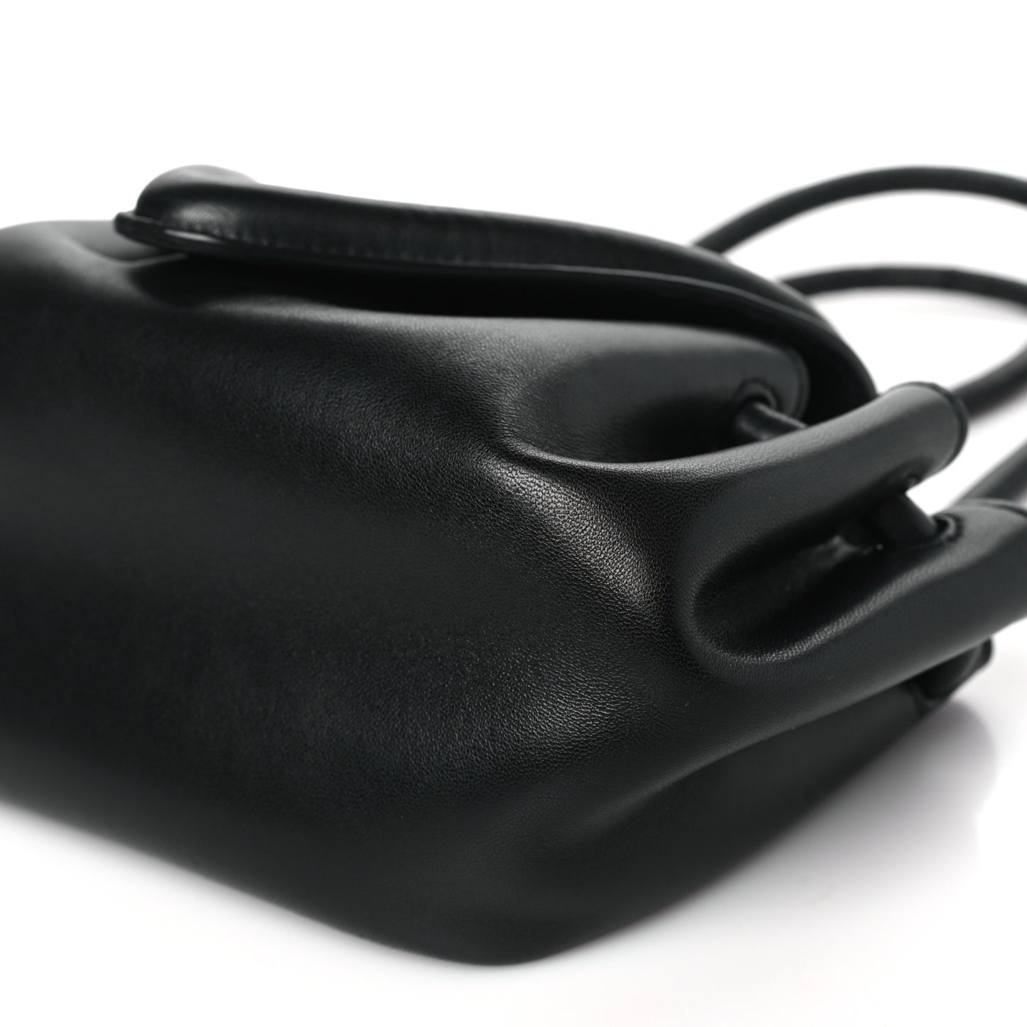 Lambskin Small Beak Triangle Flap Shoulder Bag Black