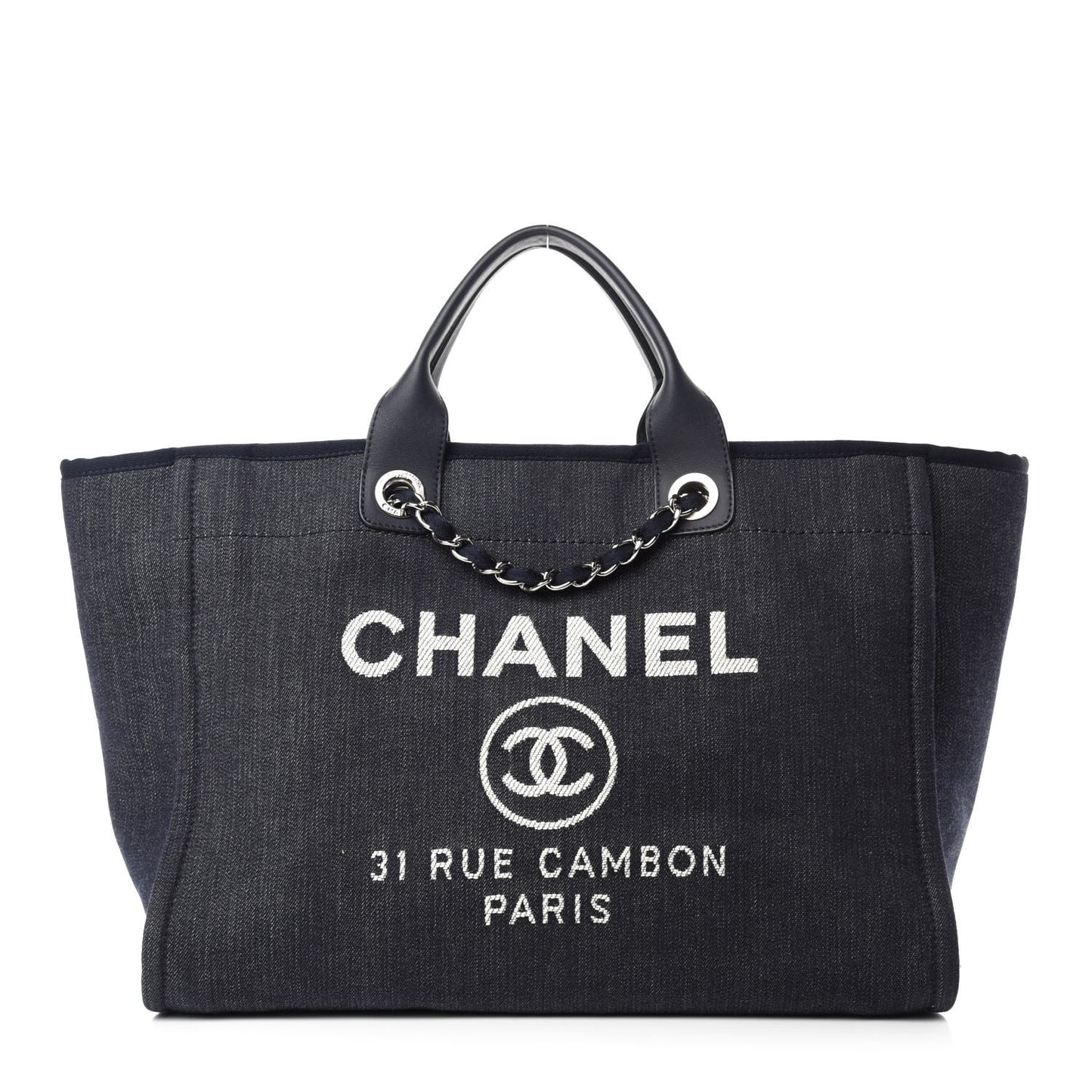 Denim Medium Deauville Tote Dark Blue