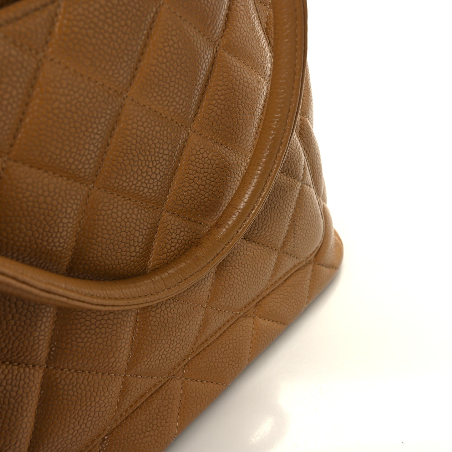 Caviar Quilted Medallion Tote Beige