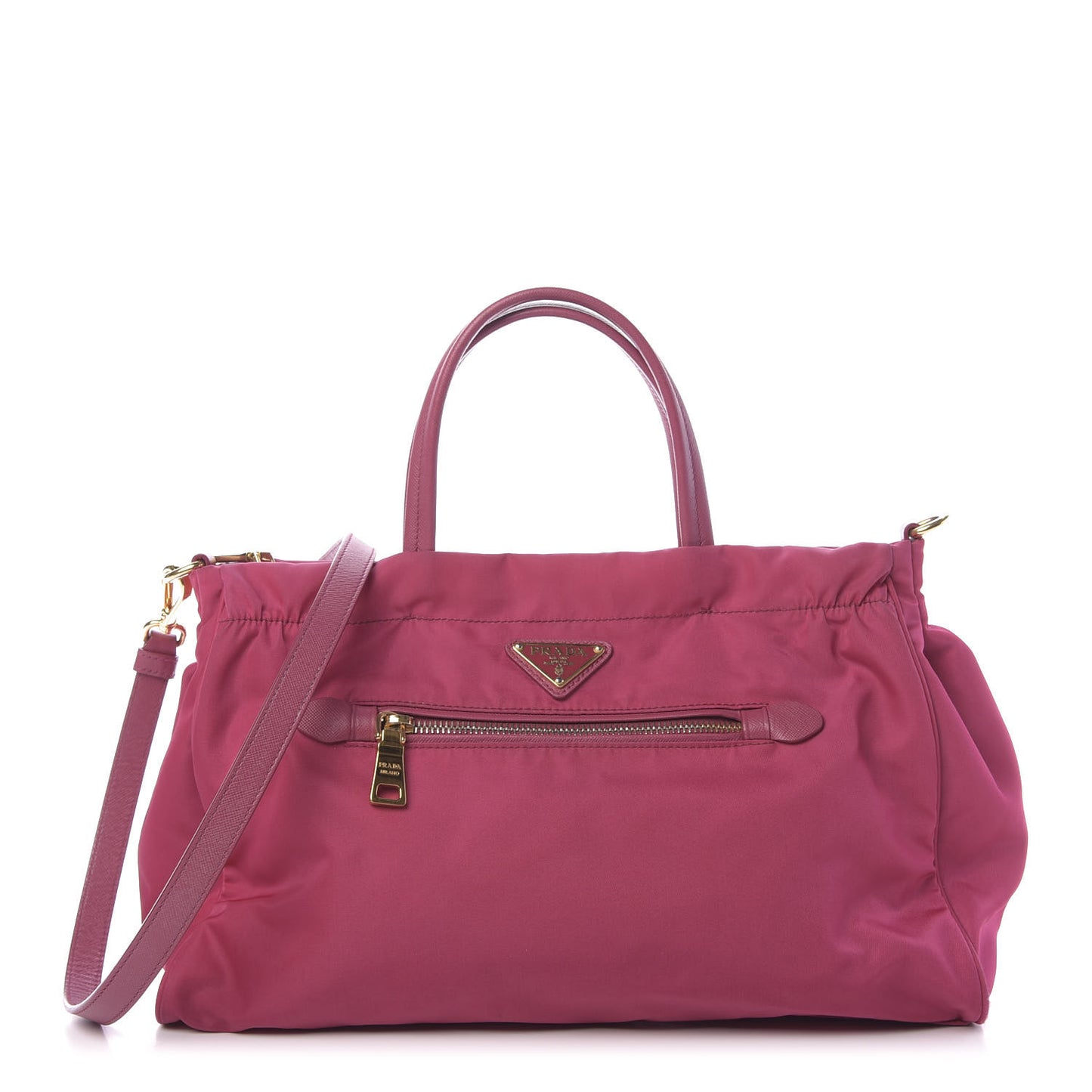 Tessuto Nylon Saffiano Tote Ibisco