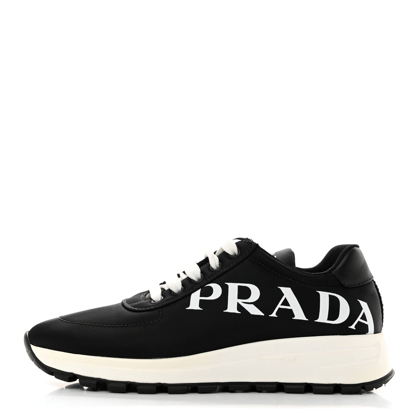 Nylon Gabardine Logo Sneakers 38 Black