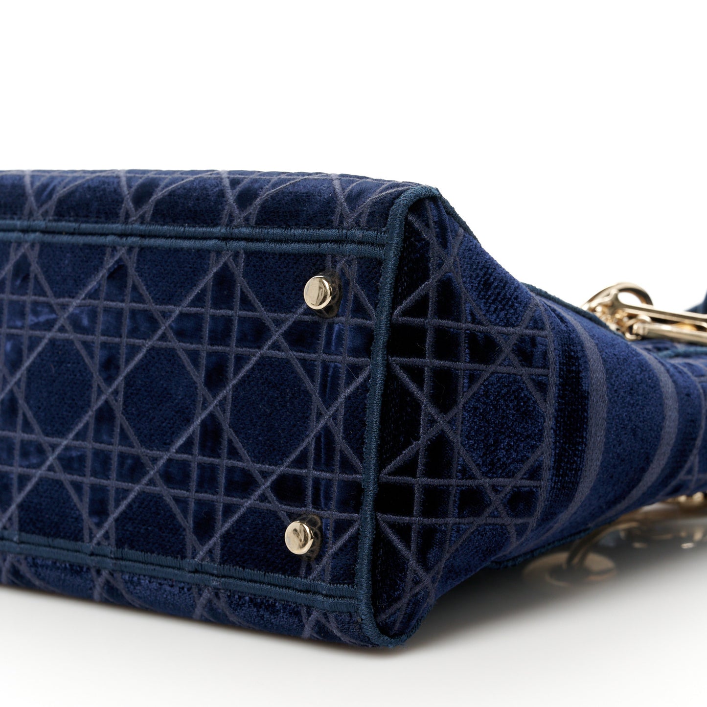 Velvet Cannage Medium Lady D-Lite Blue