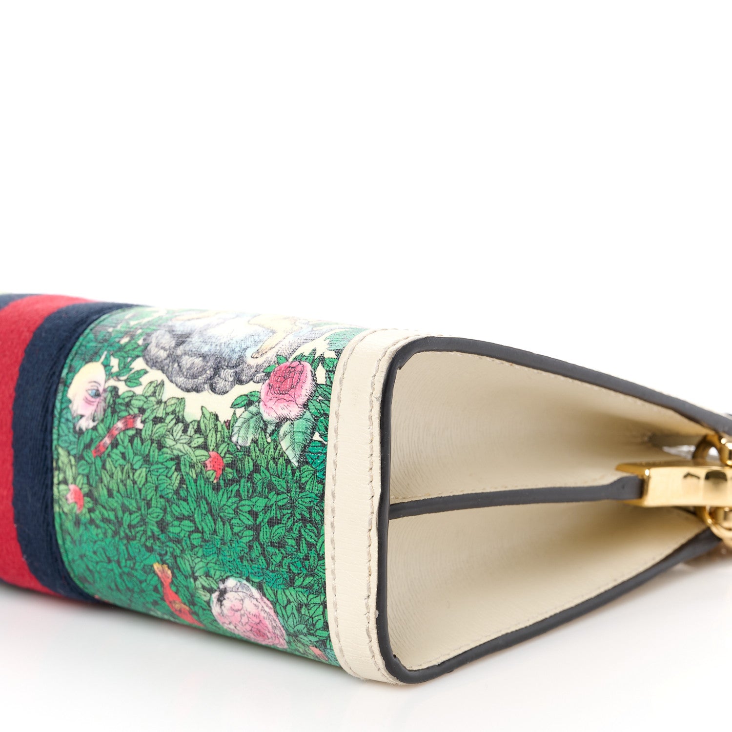 Gucci X YUKO HIGUCHI Canvas Calfskin GG Web Yuko Higuchi Print Small Ophidia Chain Shoulder Bag White 12 of 12