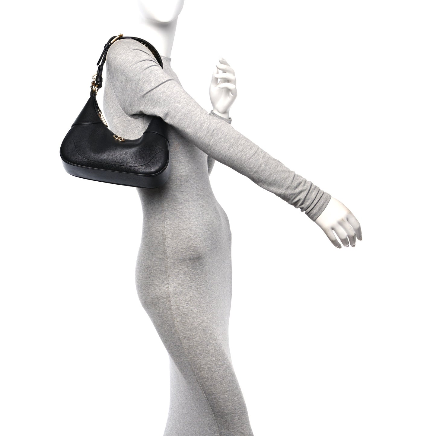 Goatskin Small Aphrodite Shoulder Bag Black