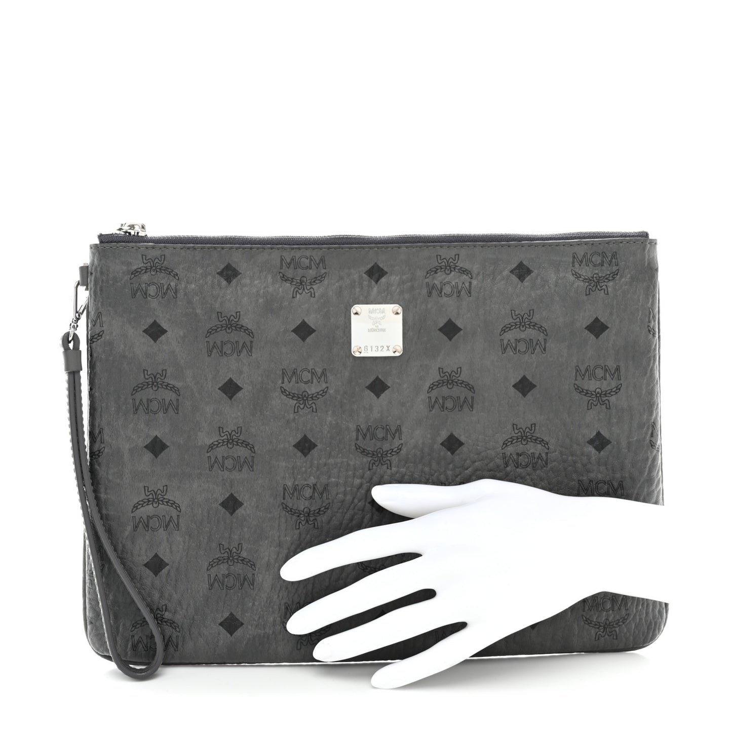 Visetos Medium Stark Wristlet Pouch Phantom Grey