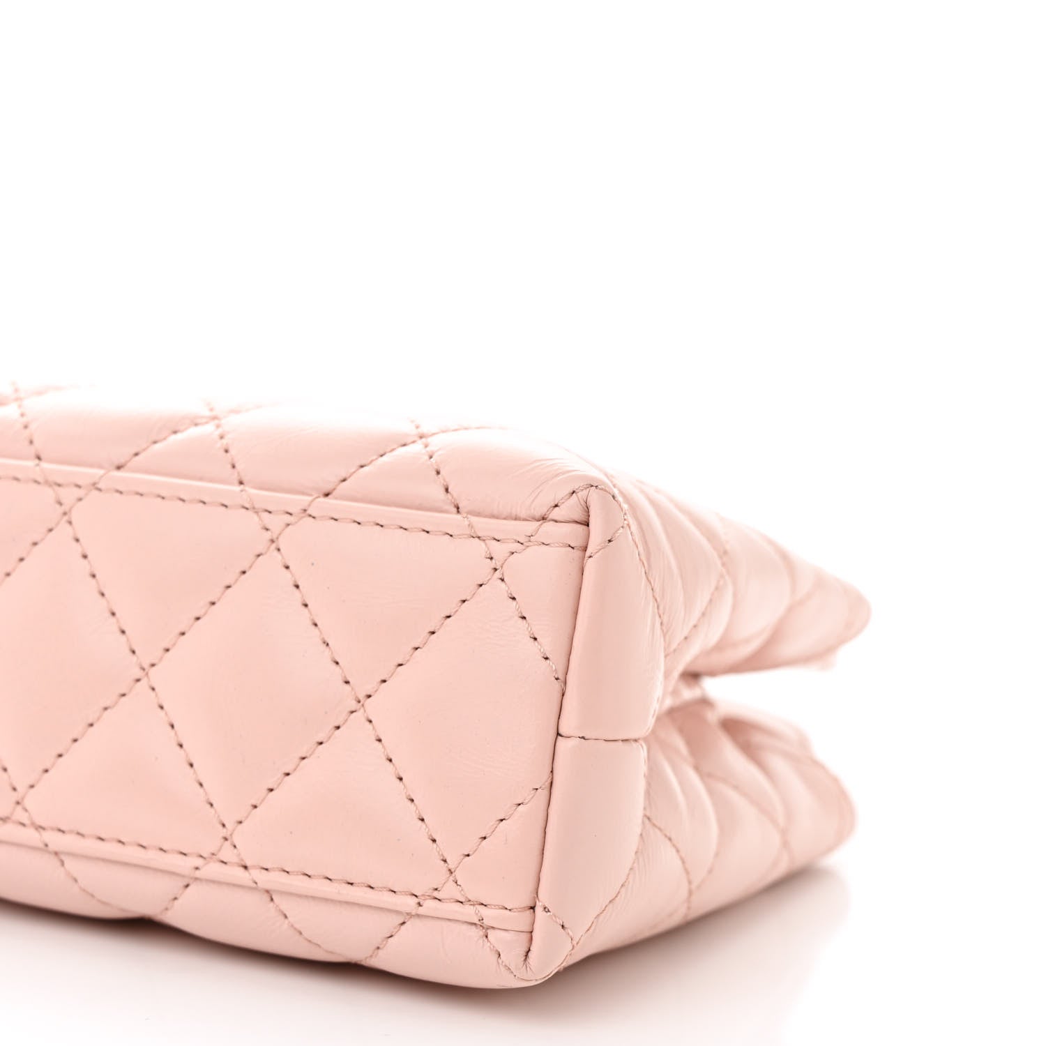 Chanel Shiny Aged Calfskin Quilted Nano Kelly Shopper Light Pink 10 of 11