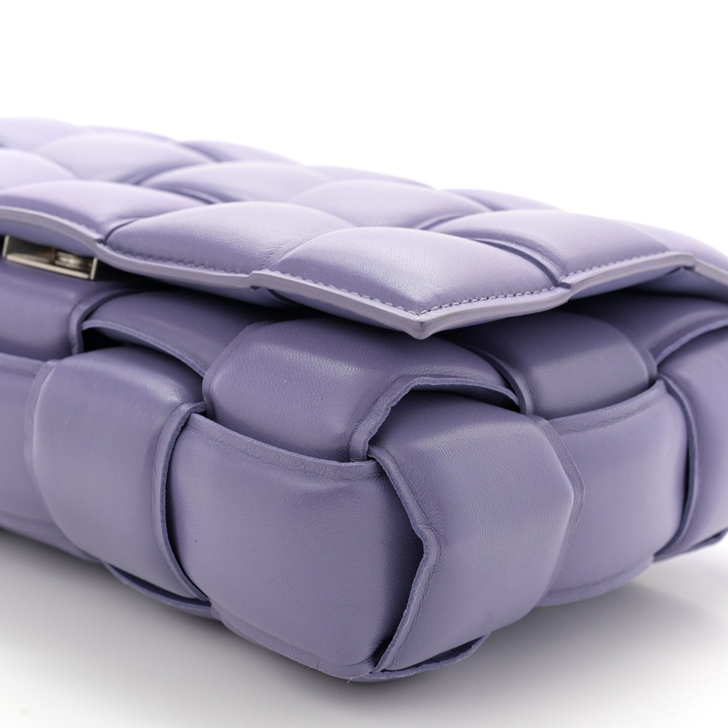 Nappa Maxi Intreccio Padded Cassette Crossbody Bag Lavender
