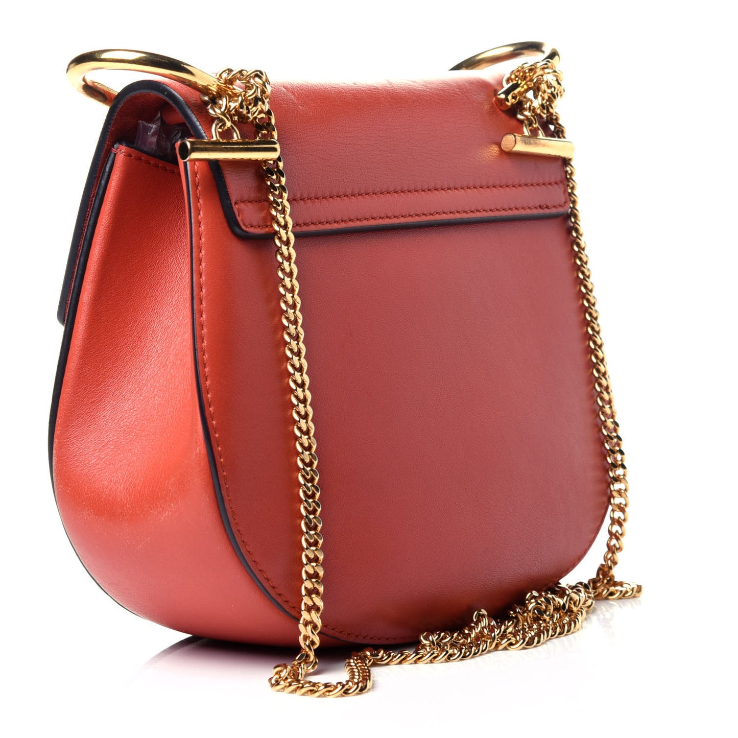 Lambskin Suede Calfskin Mini Drew Shoulder Bag Poppy