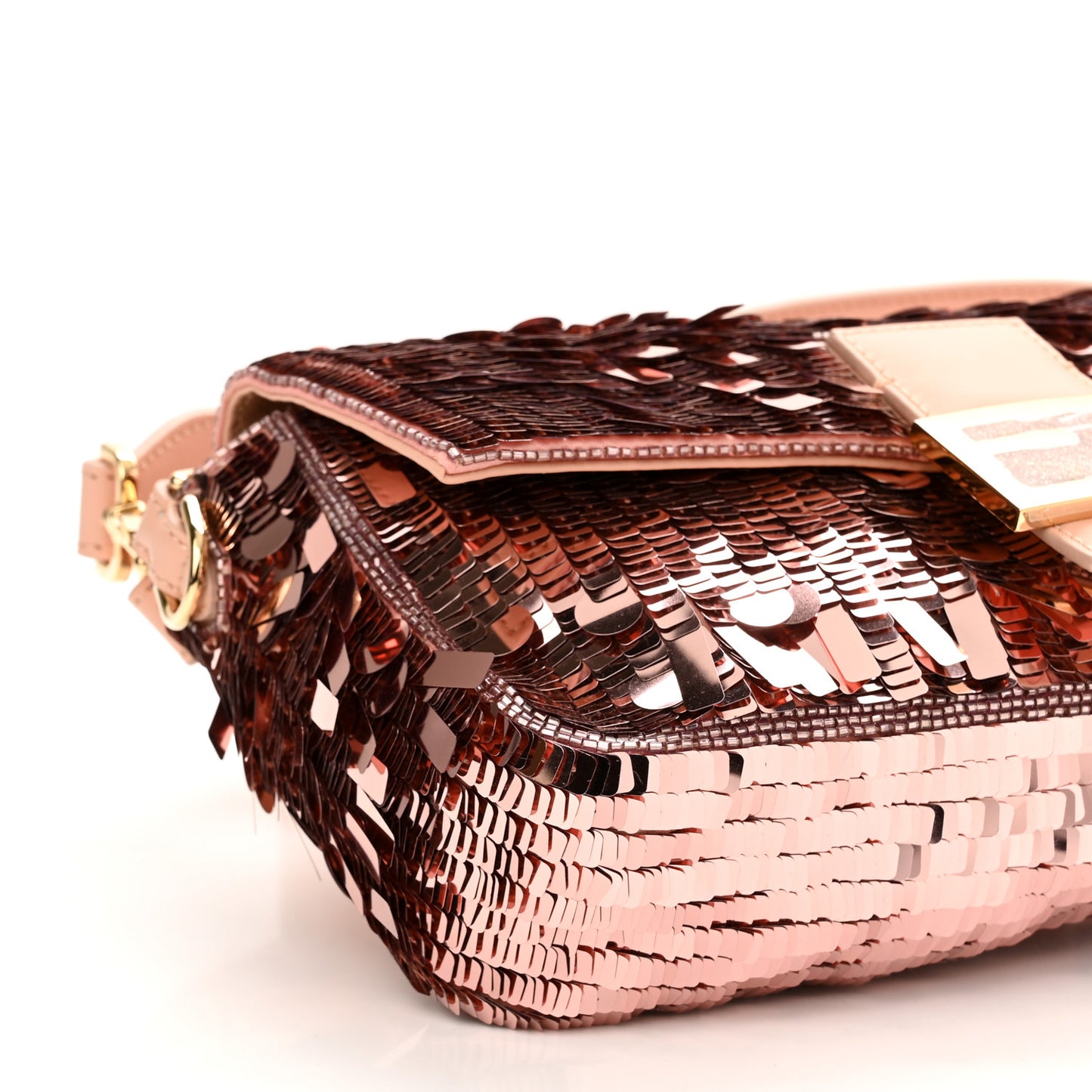Sequin Paillettes Vitello Grace Sex and the City Baguette Baby Pink