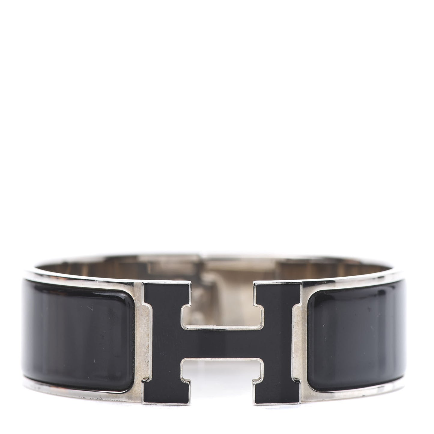 Enamel Wide Clic Clac H Bracelet PM Black