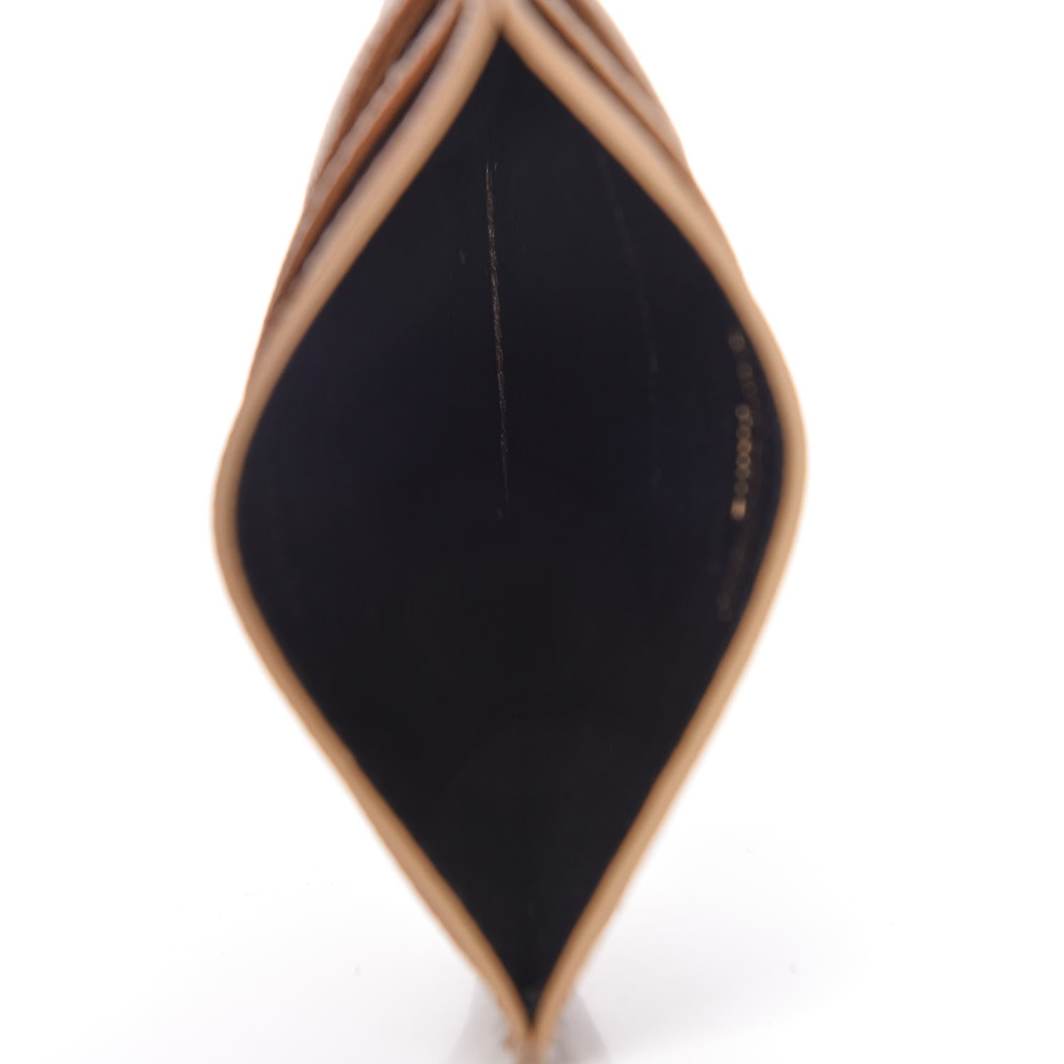 Saint Laurent Grain De Poudre Matelasse Chevron Monogram Credit Card Case Cork 5 of 8