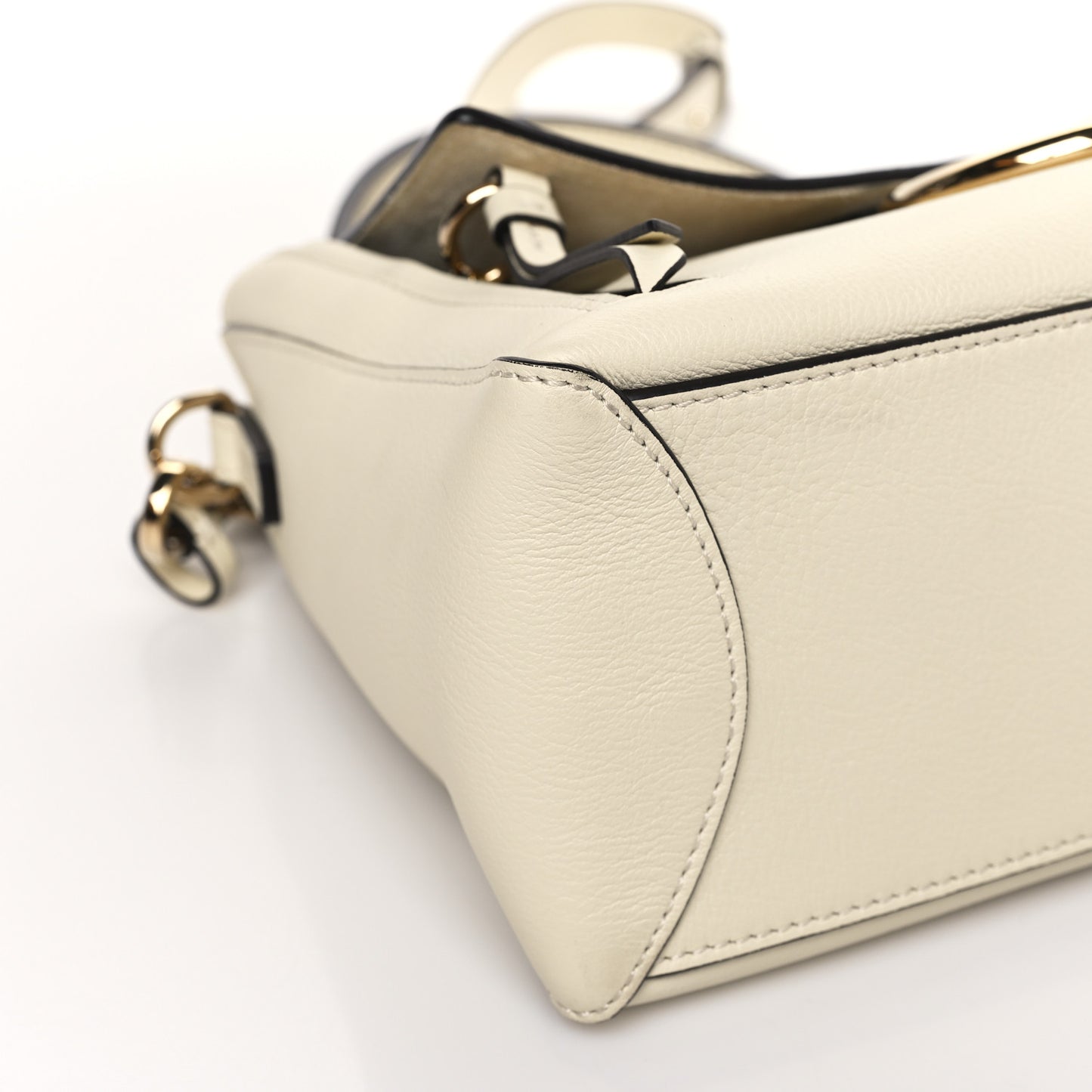 Calfskin Small Faye Day Shoulder Bag Off White