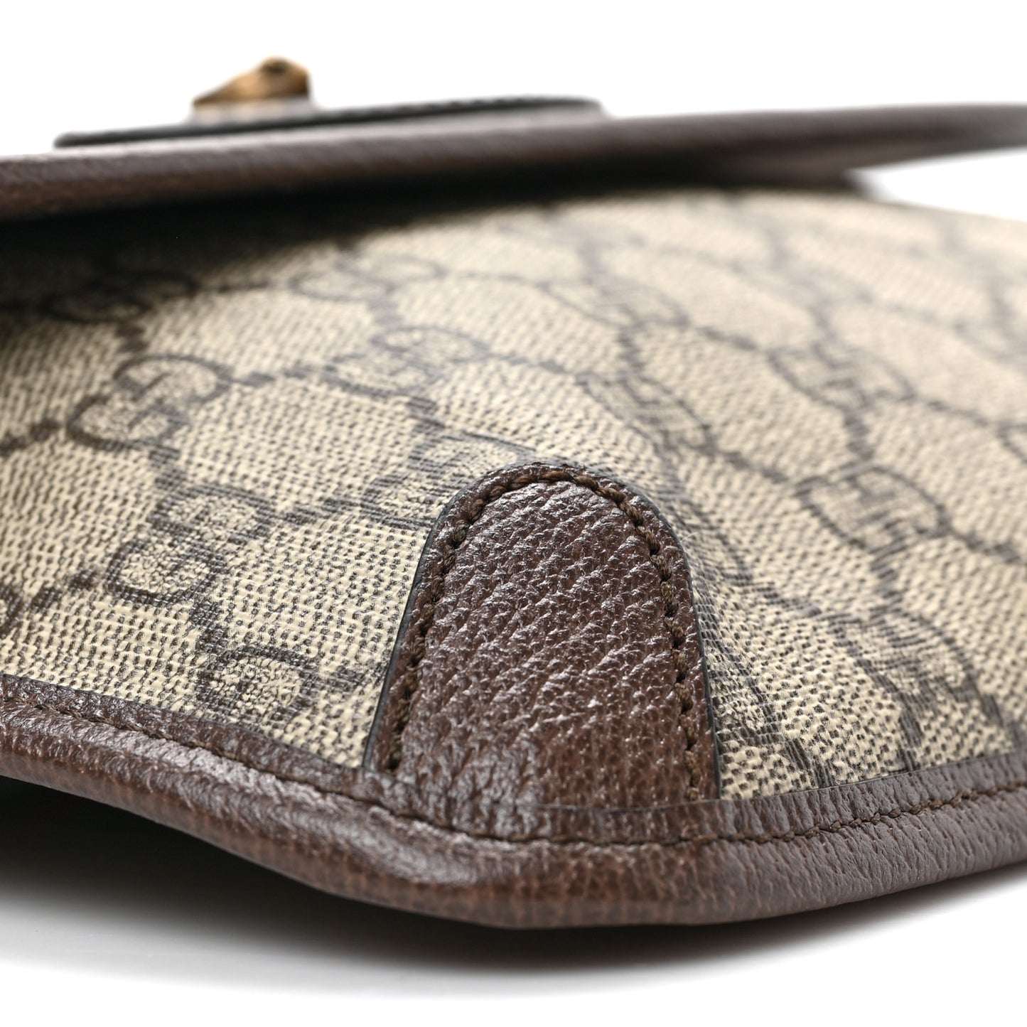 GG Supreme Monogram Neo Vintage Web Belt Bag Brown