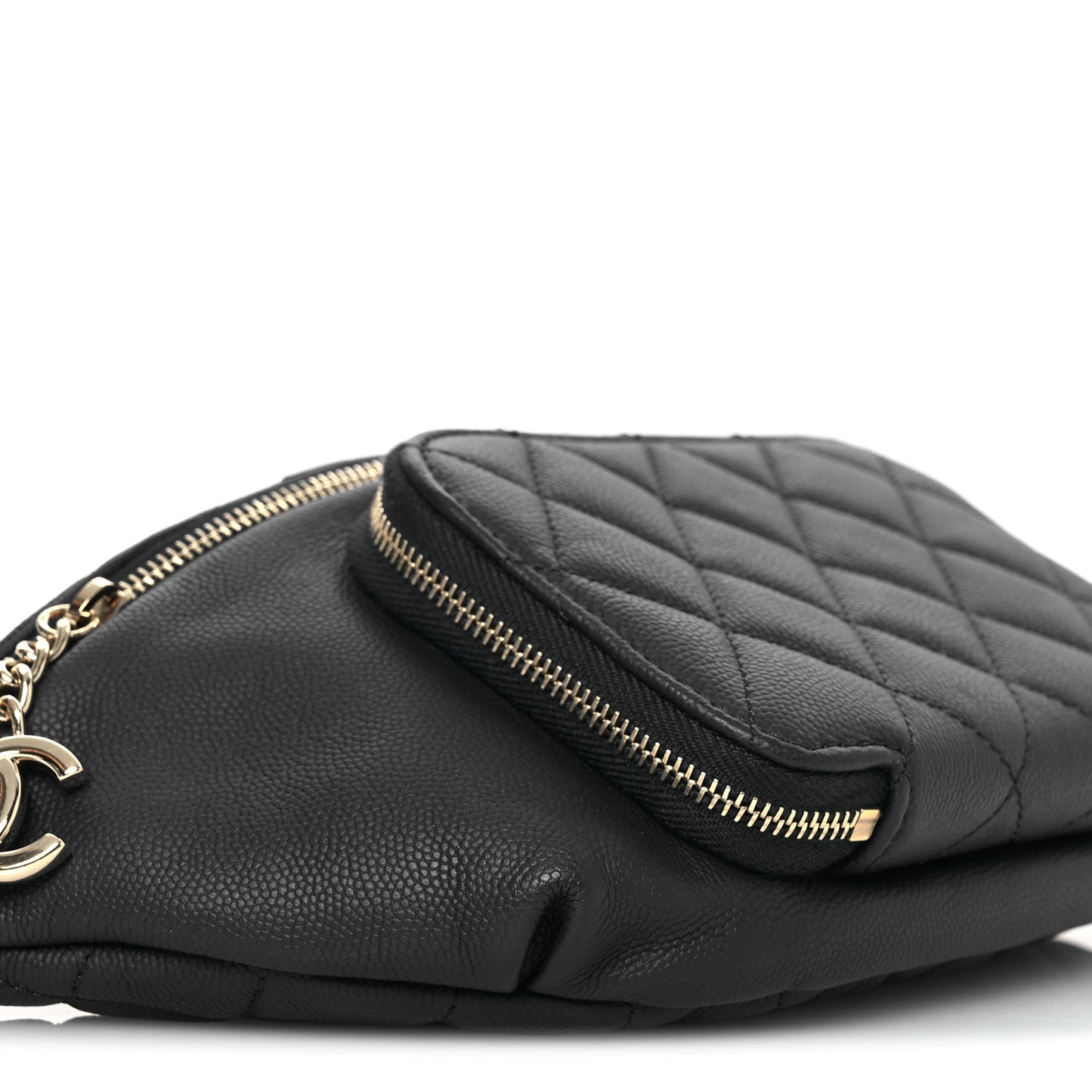 Caviar Quilted Business Affinity Waist Belt Bag Navy