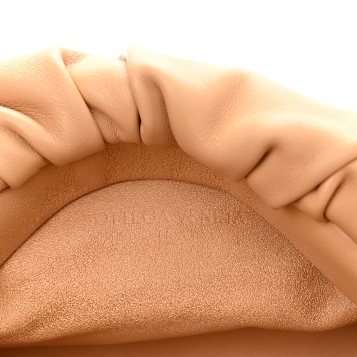 Calfskin Teen Chain Pouch Almond