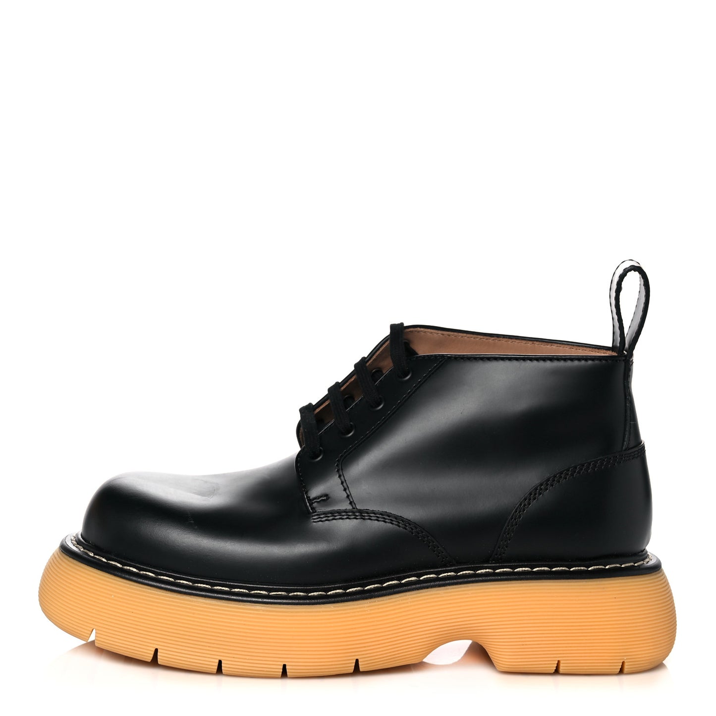 Calfskin Mens The Swell Lace Up Ankle Boots 41 Black Natural Rubber