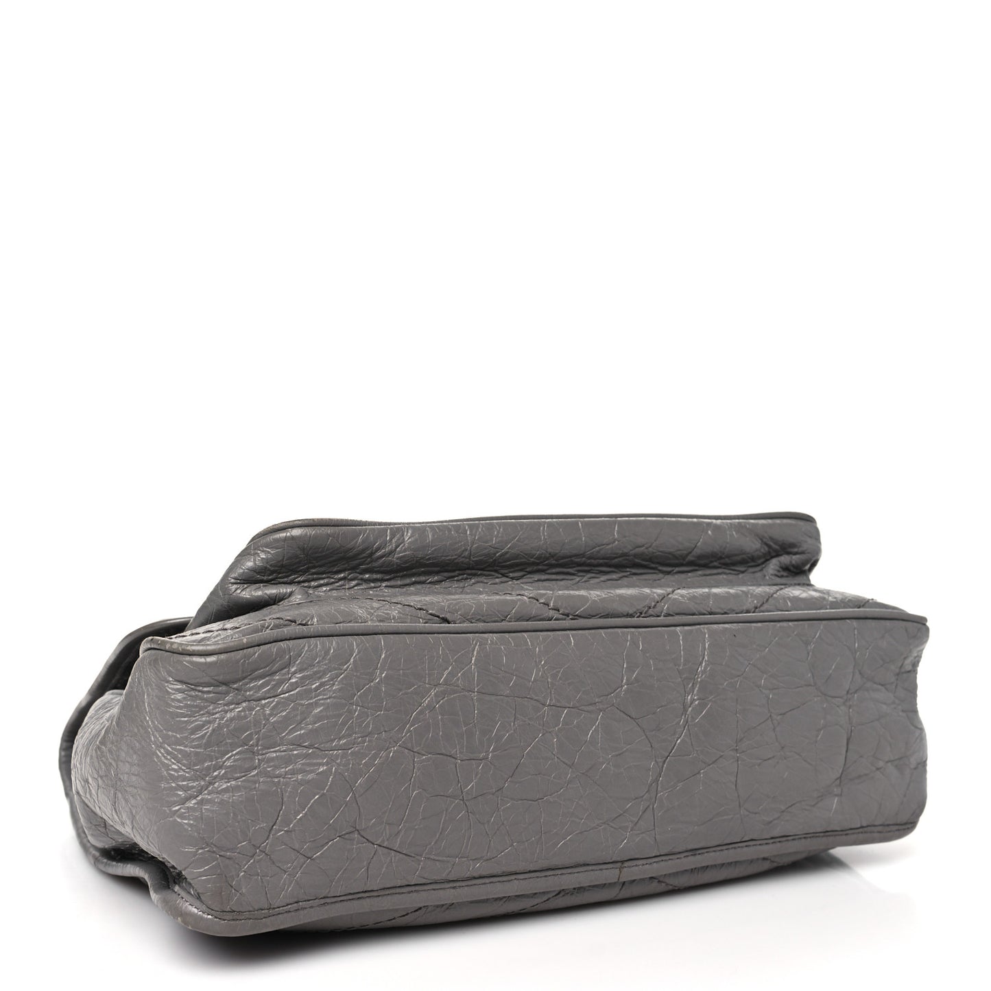 Crinkled Calfskin Matelasse Monogram Large Niki Chain Satchel Fog